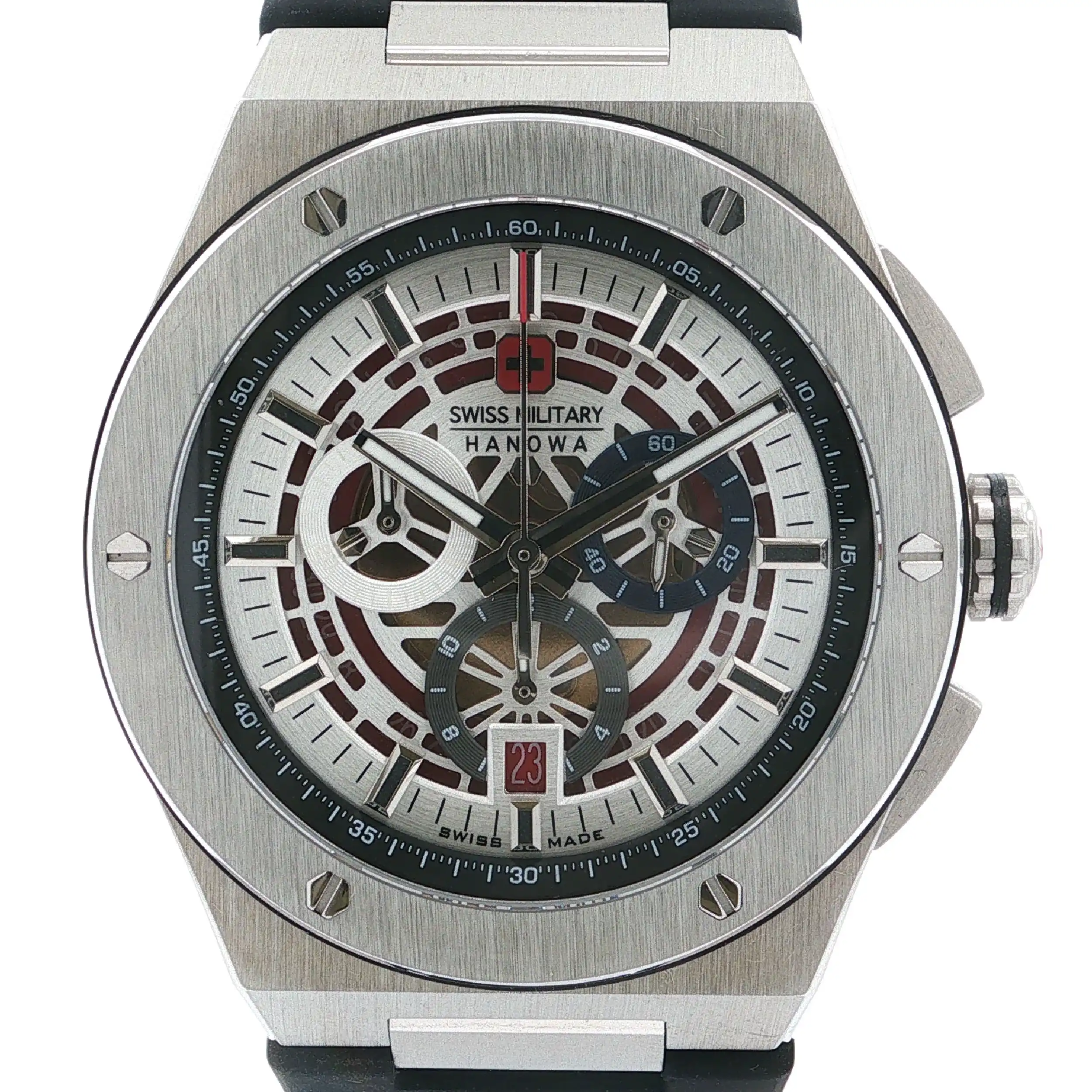 Herrenuhr Swiss Military Hanowa mit Kautschukband Quartz neuwertig Herrenuhr Swiss Military Hanowa mit Kautschukband Quartz neuwertig