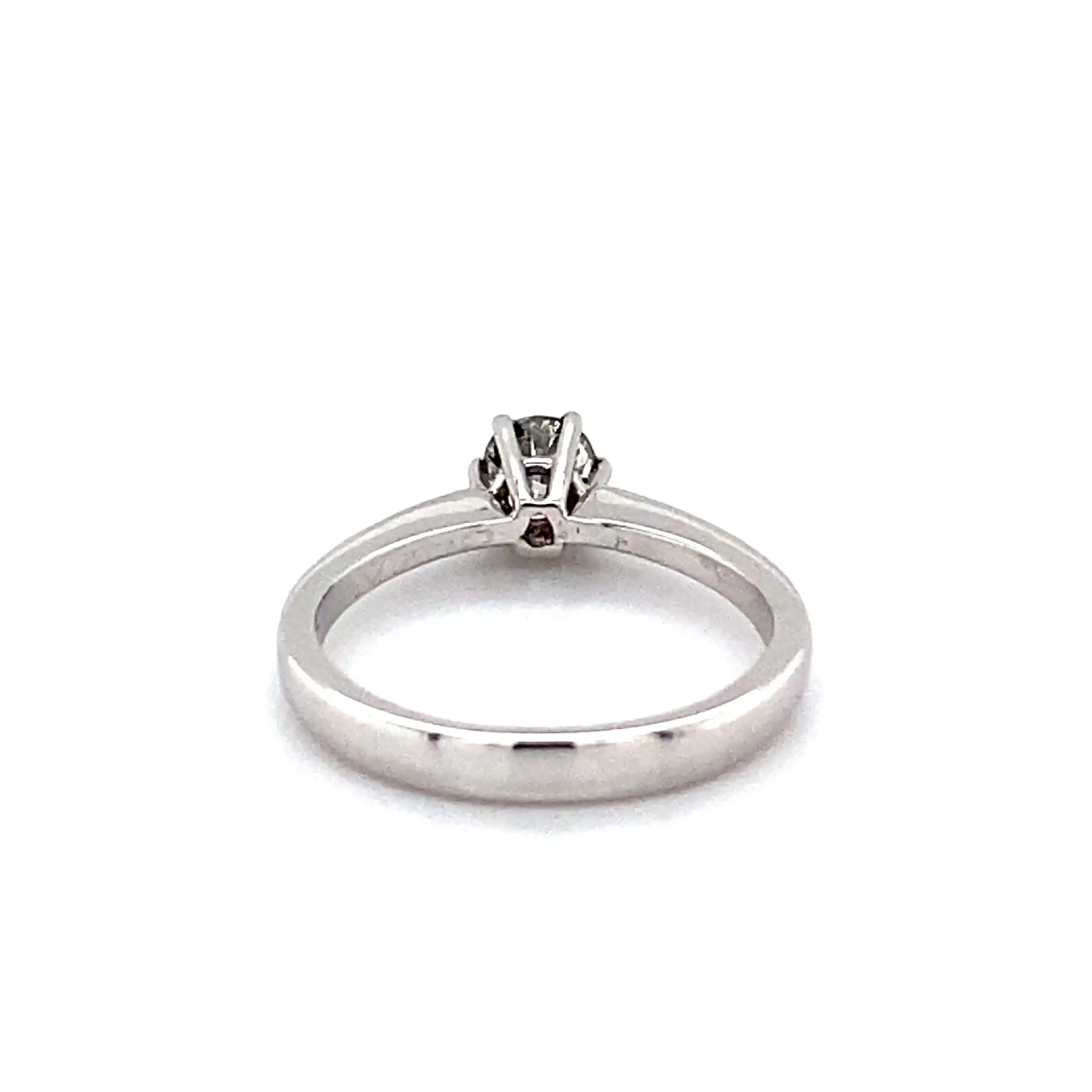 Ring Weißgold mit Brillant, graviert mit 0,32ct Ring Weißgold mit Brillant, graviert mit 0,32ct