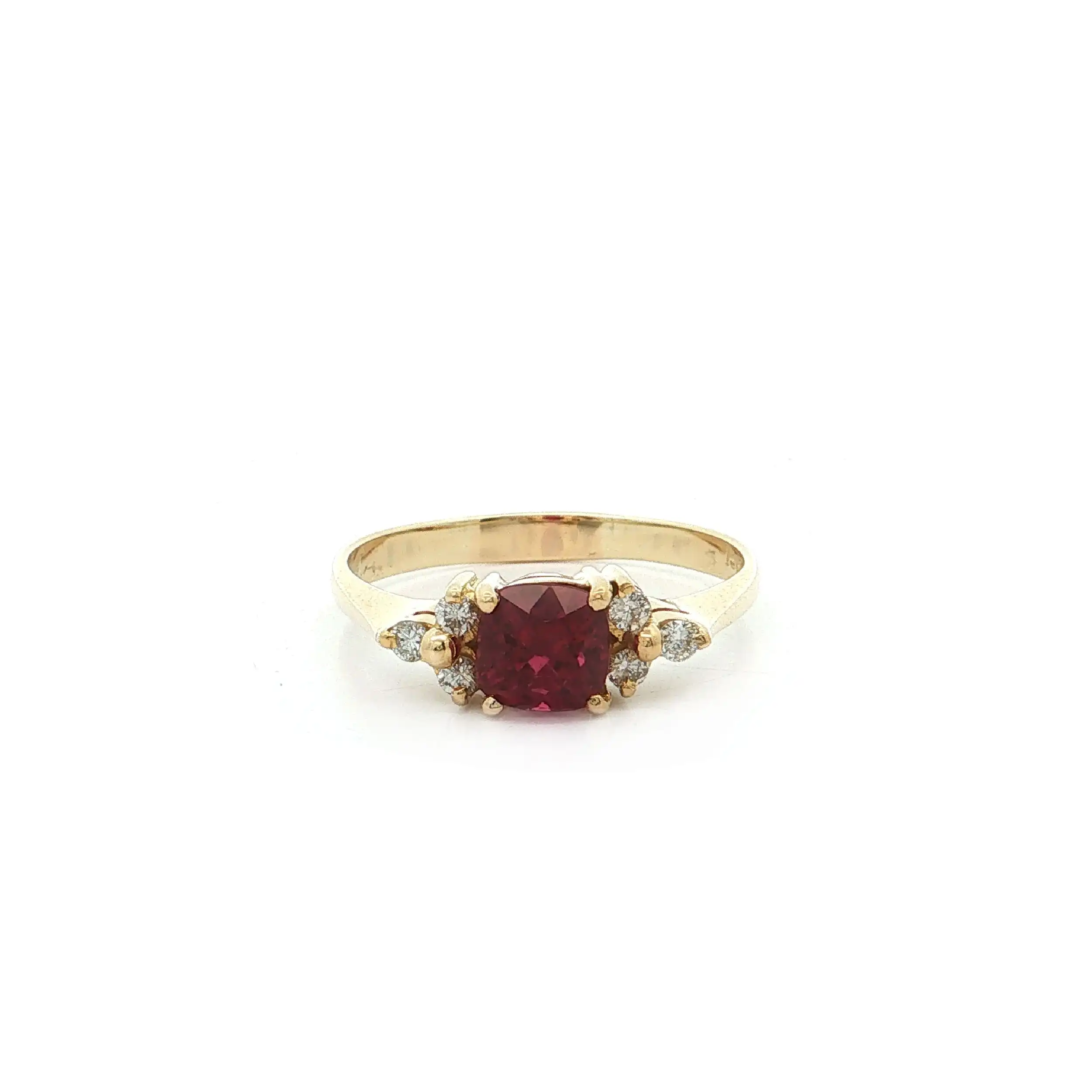 Ring mit Brillanten und Spinell Ring mit Brillanten und Spinell