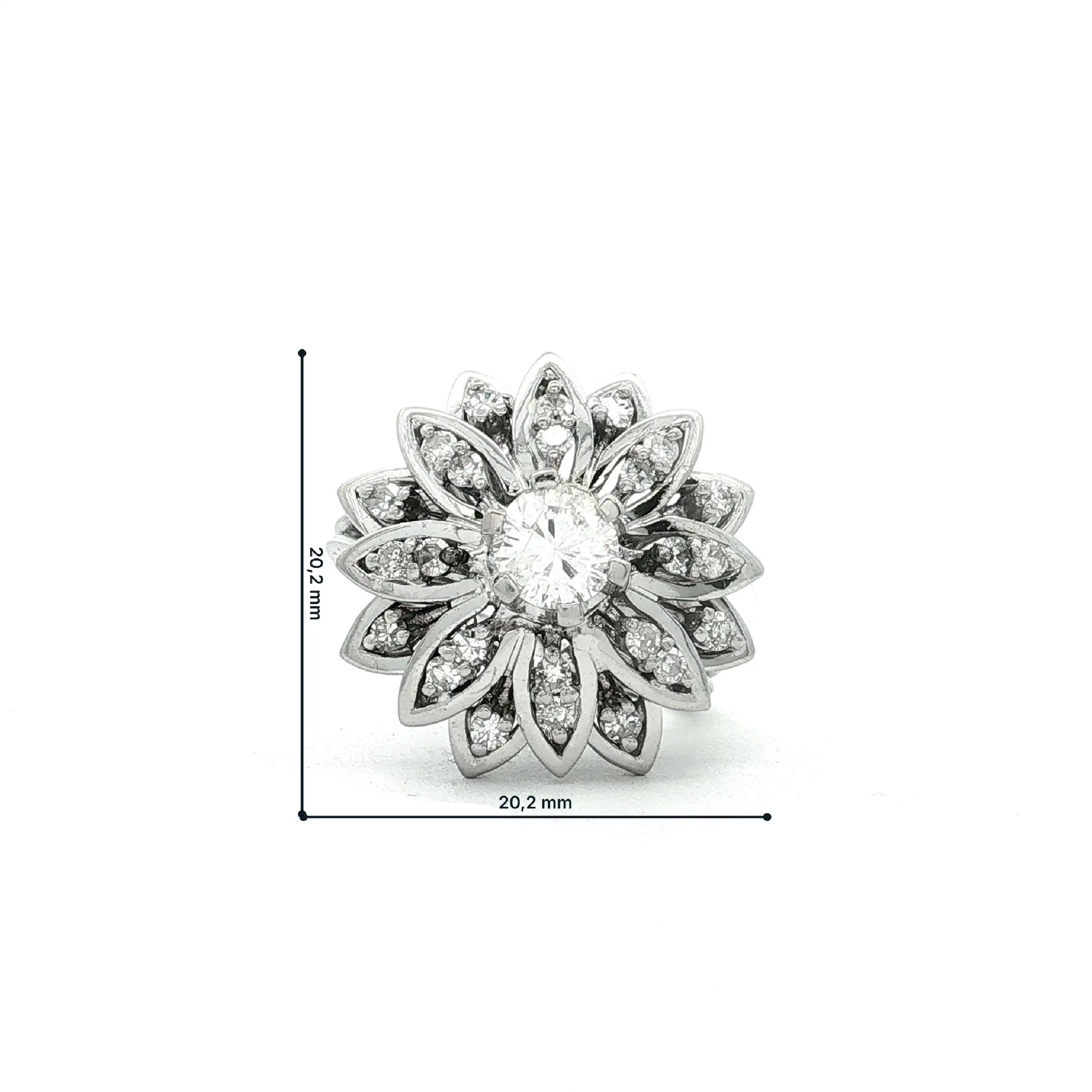 Ring Weißgold mit Brillanten und Diamanten Ring Weißgold mit Brillanten und Diamanten