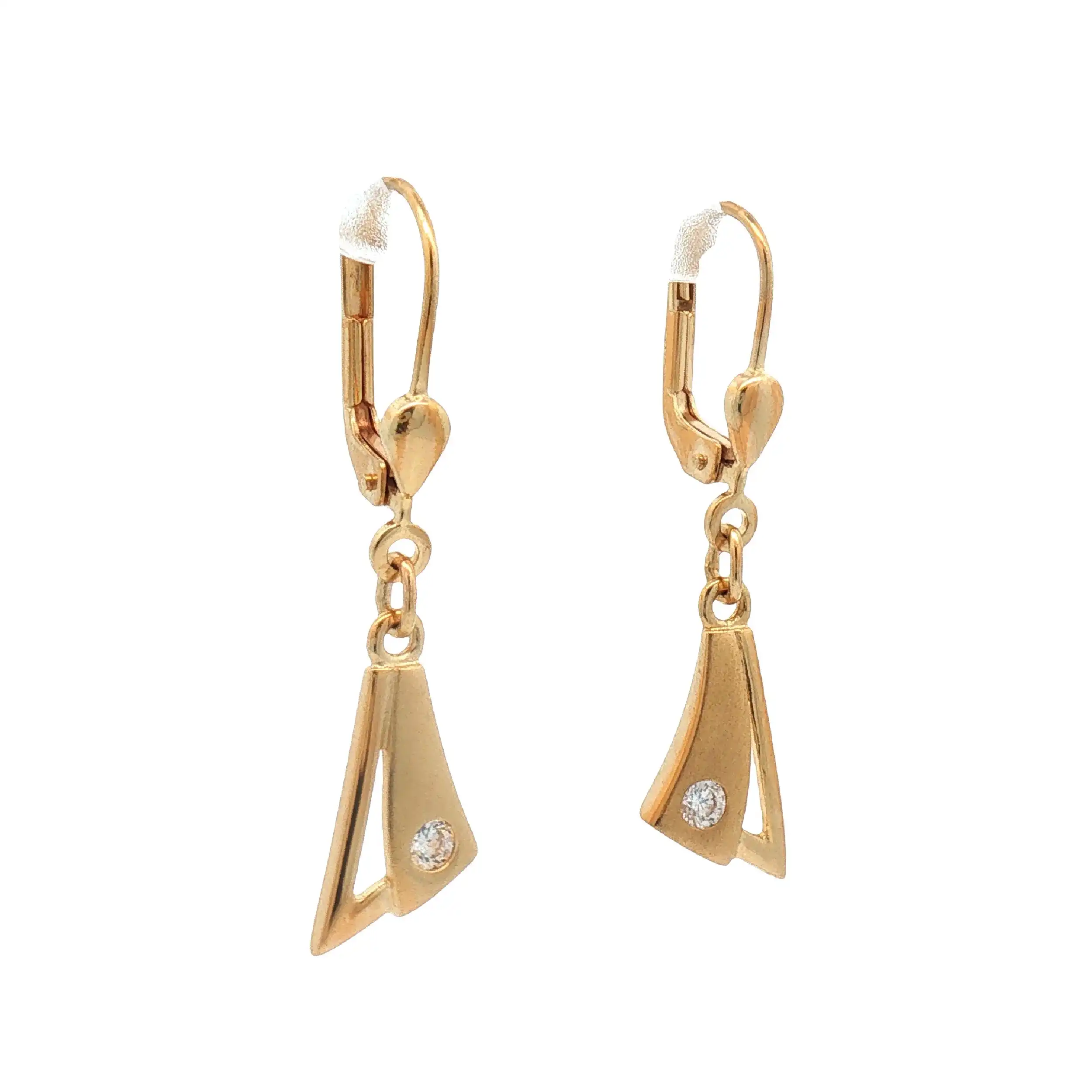 Ohrhänger Gelbgold mit Zirkonia