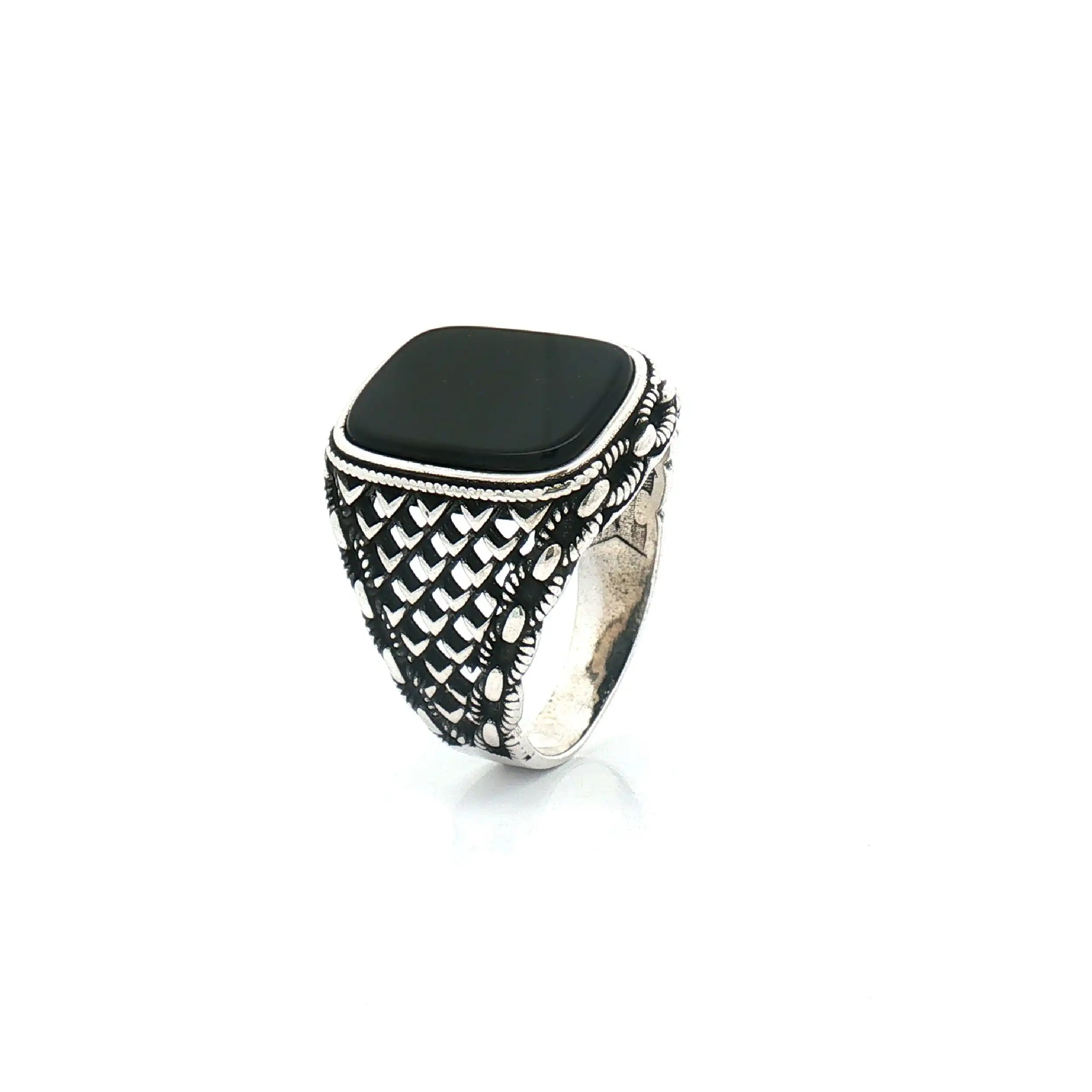 Ring Silber mit Onyx