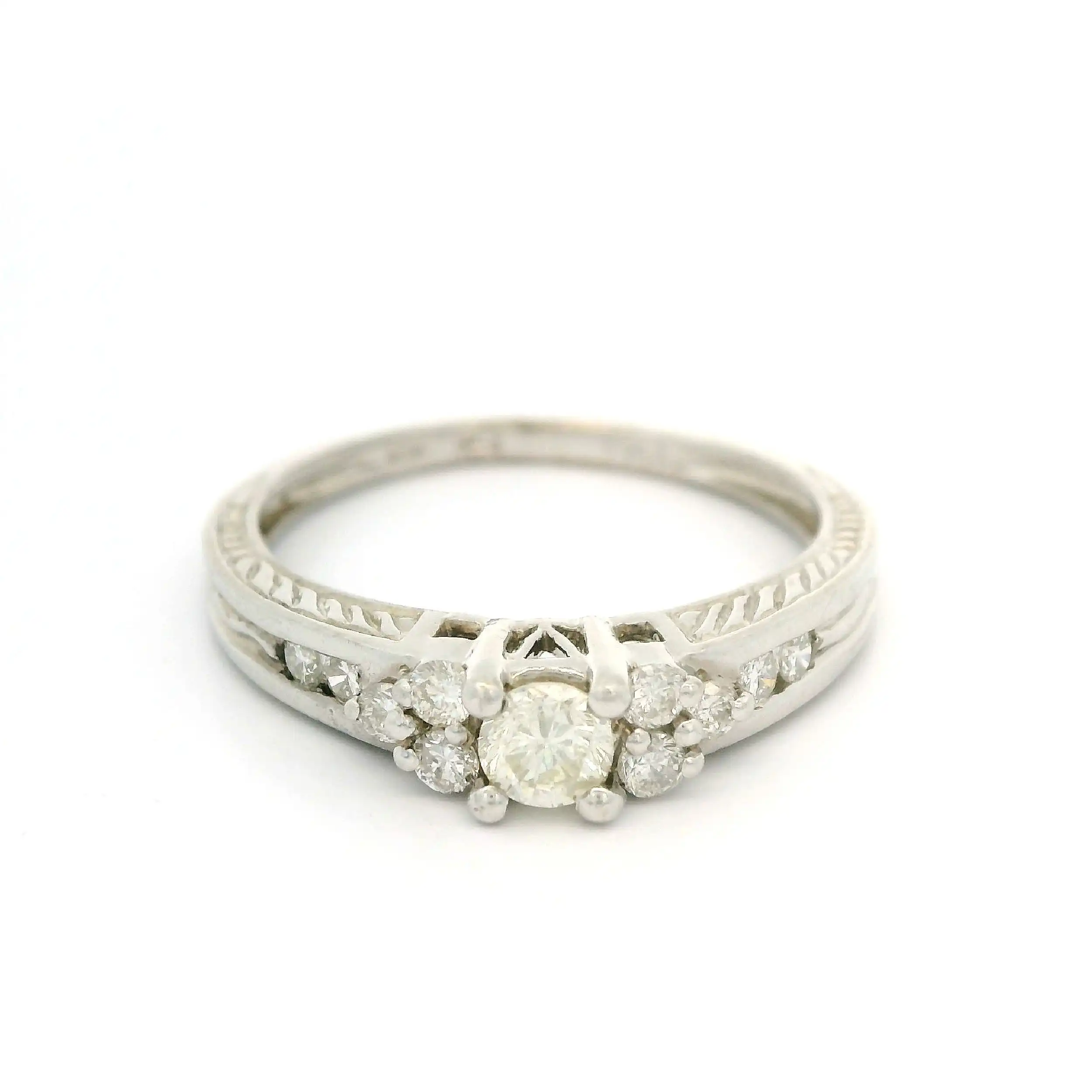 Ring Weißgold mit Brillant Ring Weißgold mit Brillant