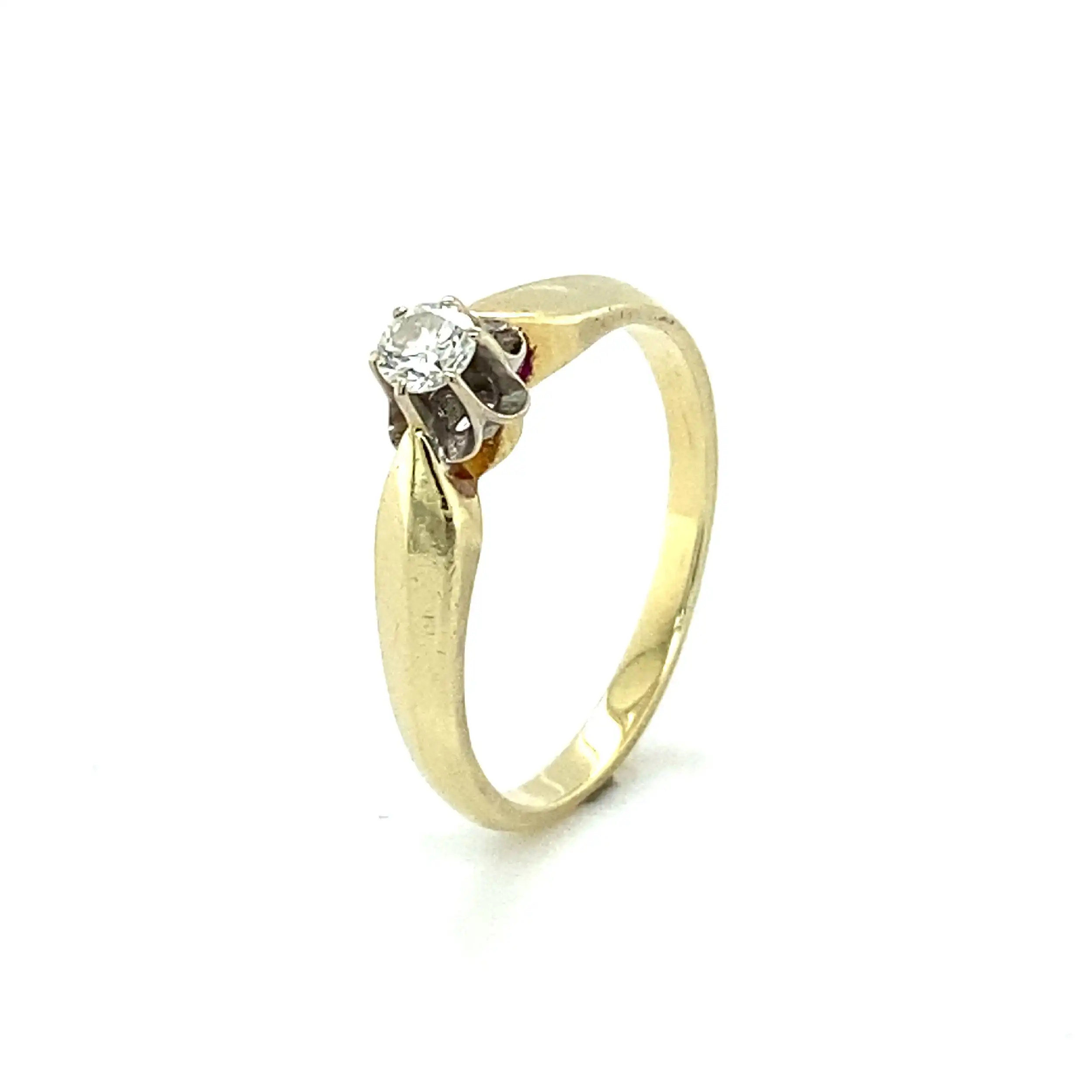 Ring Bicolor mit Brillant Solitär Ring Bicolor mit Brillant Solitär