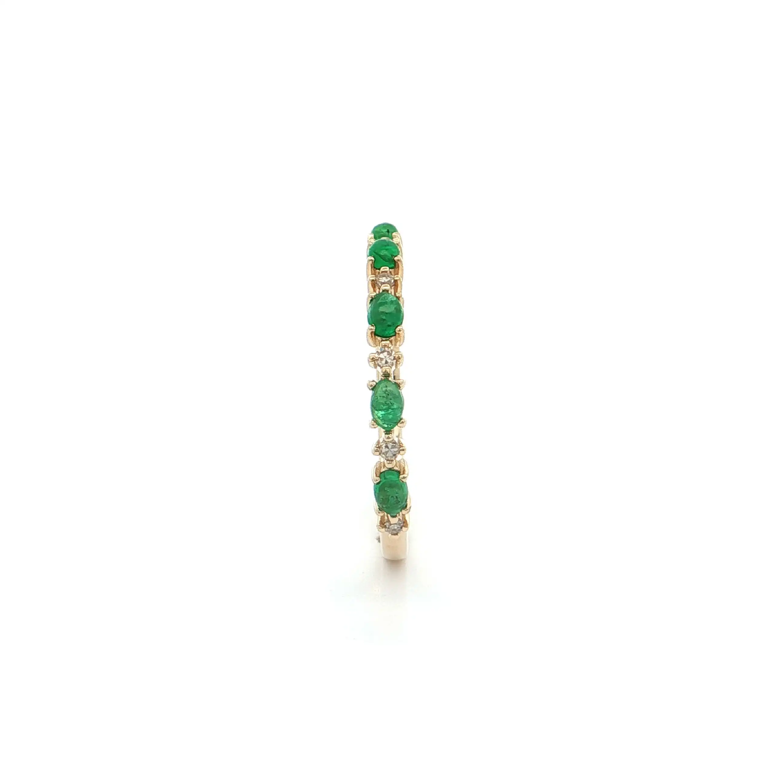 Ring Gelbgold mit Diamanten und Smaragden