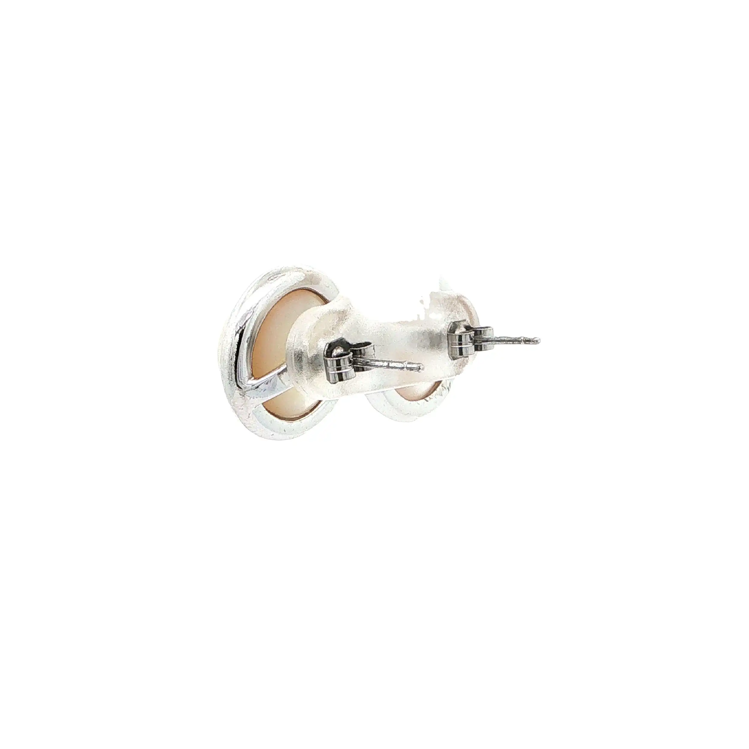 Ohrstecker Silber mit Synthetischer Marbé-Perle Ohrstecker Silber mit Synthetischer Marbé-Perle