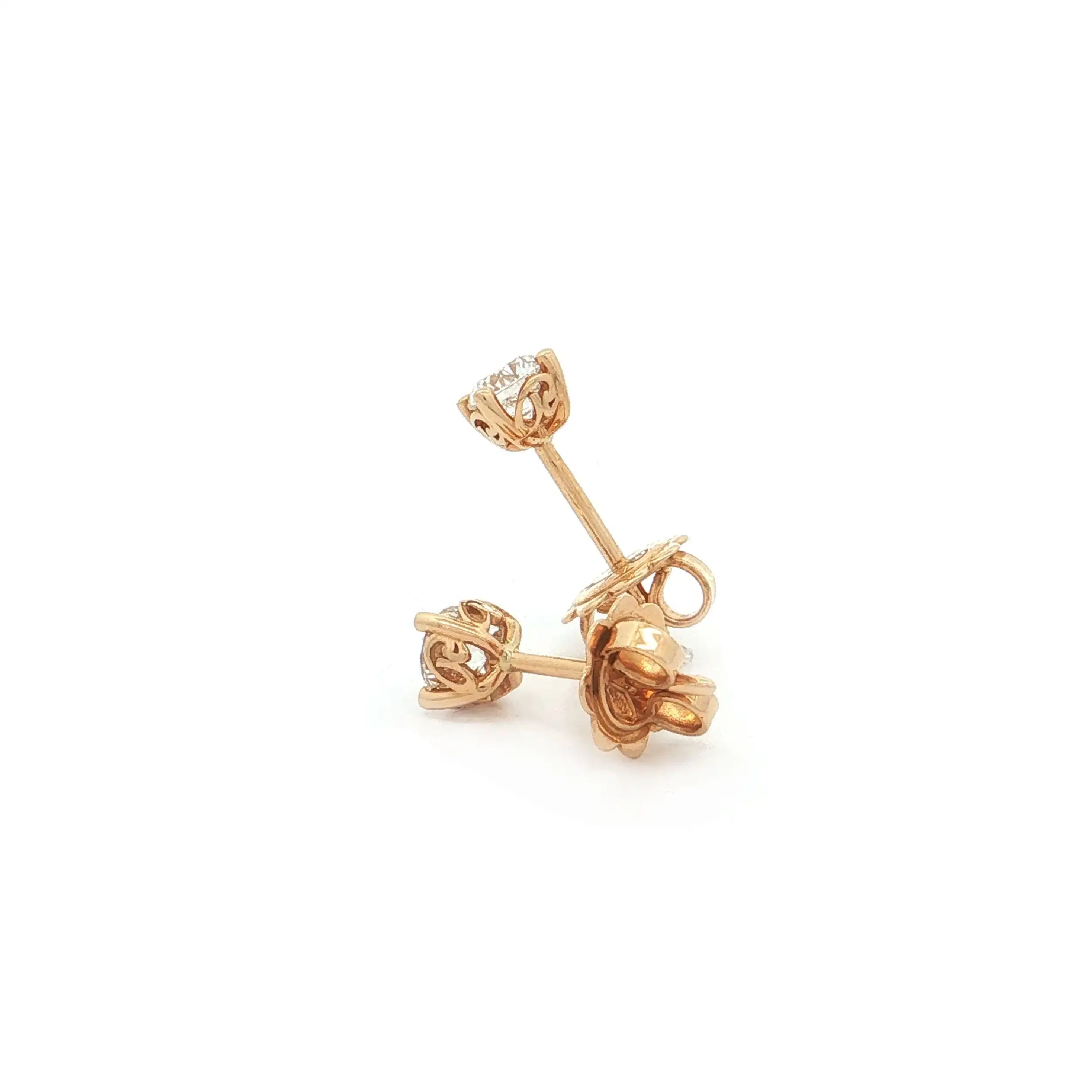 Ohrstecker Rotgold mit Brillanten "Rüschenbeck" Ohrstecker Rotgold mit Brillanten "Rüschenbeck"