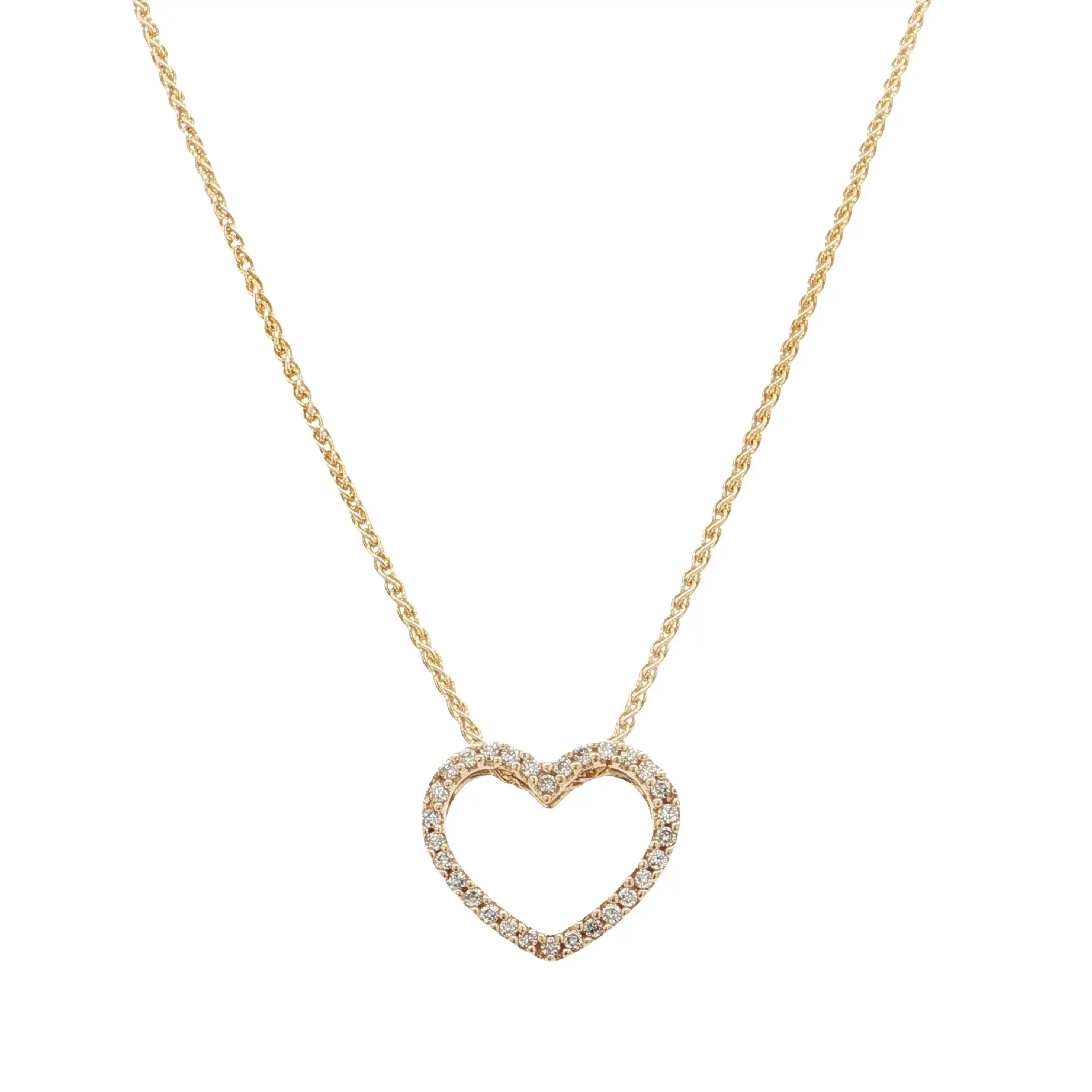 Zopfcollier mit Herzanhängern mit Brillanten von Christ