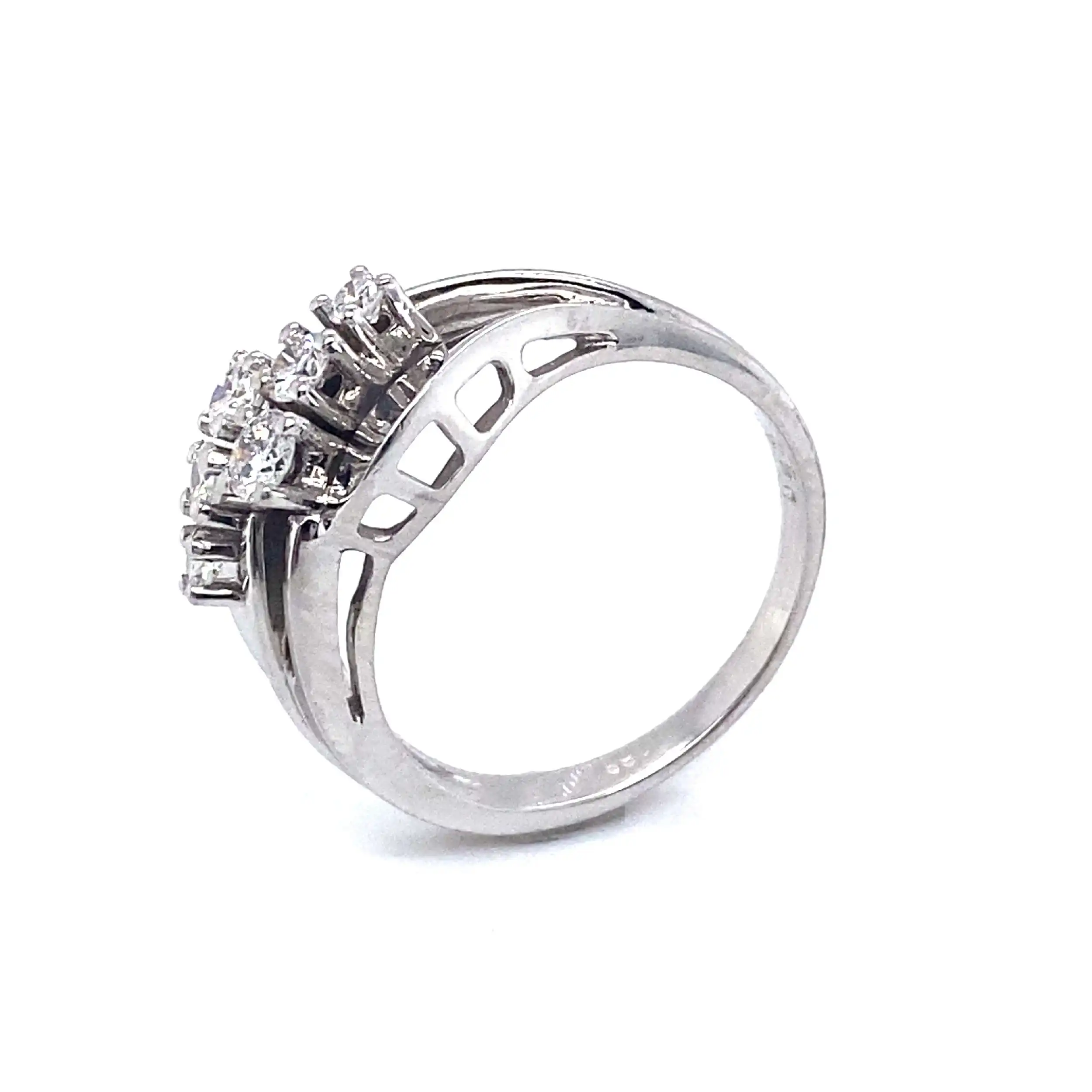 Ring Weißgold mit Brillanten, graviert mit 0,50ct Ring Weißgold mit Brillanten, graviert mit 0,50ct