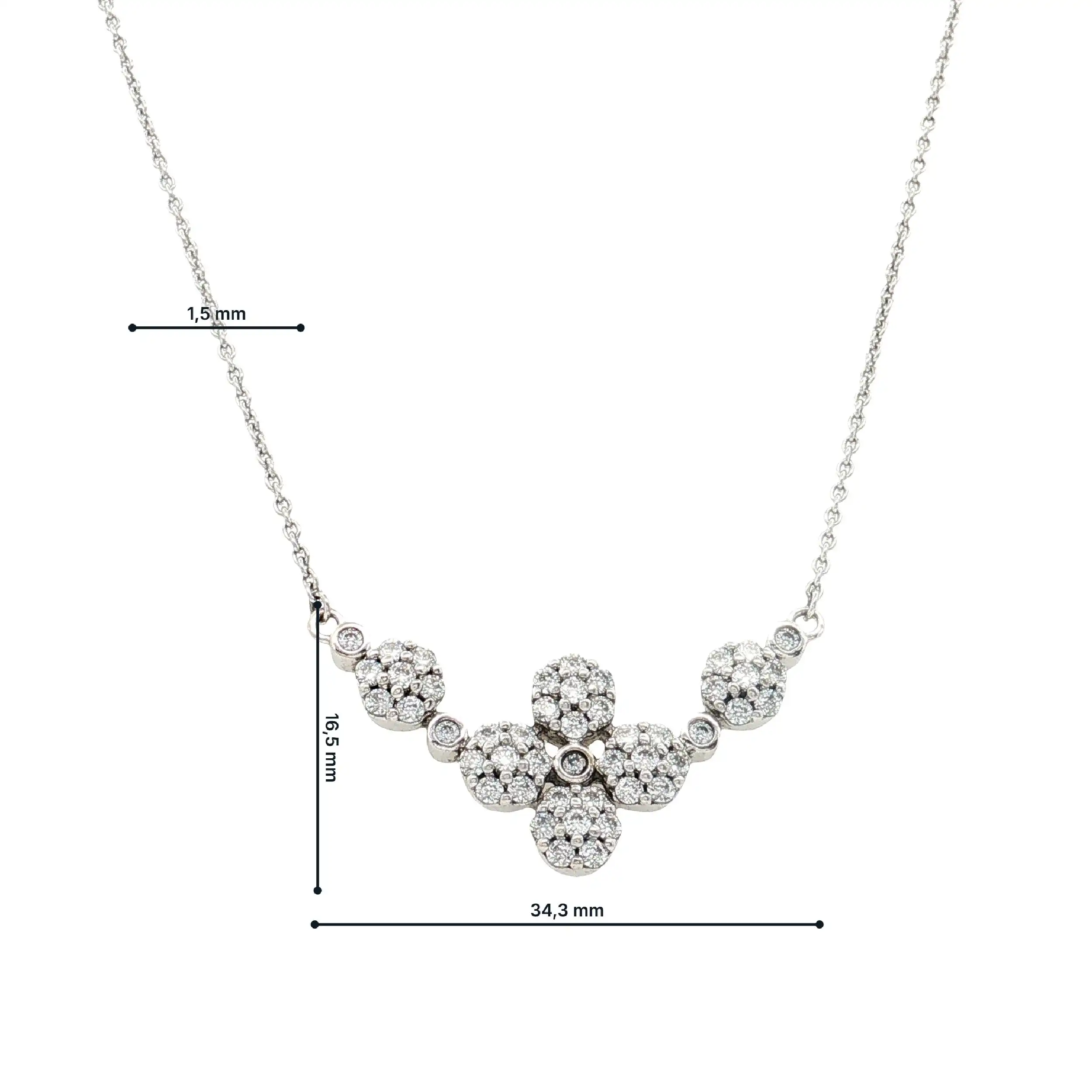 Collier Silber Jette mit Zirkonia Collier Silber Jette mit Zirkonia