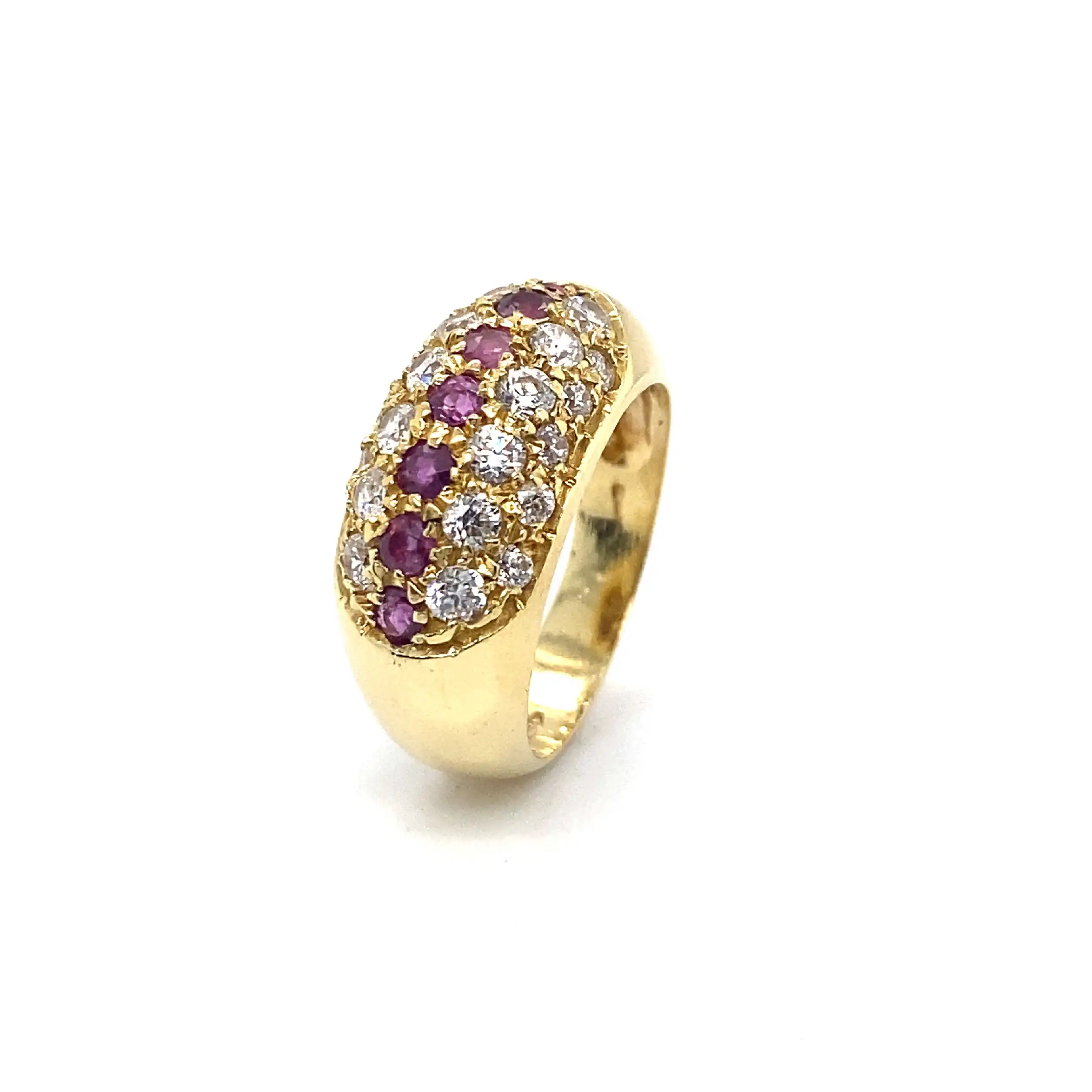 Ring Gelbgold mit Farbsteinen und Zirkonia Ring Gelbgold mit Farbsteinen und Zirkonia