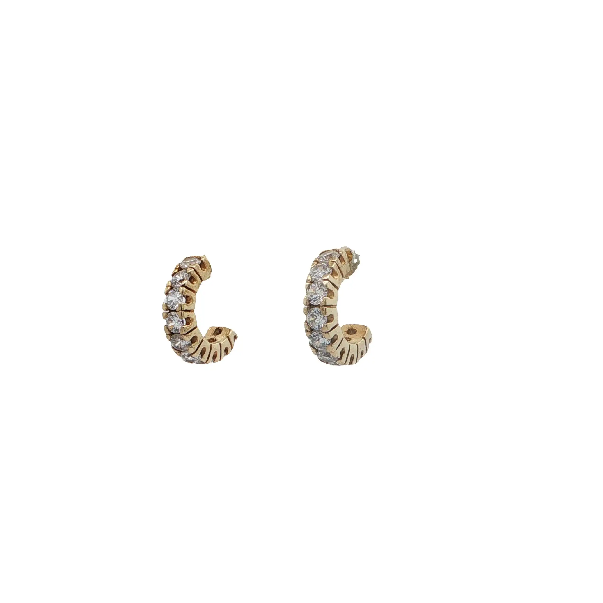 Ohrstecker Gelbgold mit Zirkonia