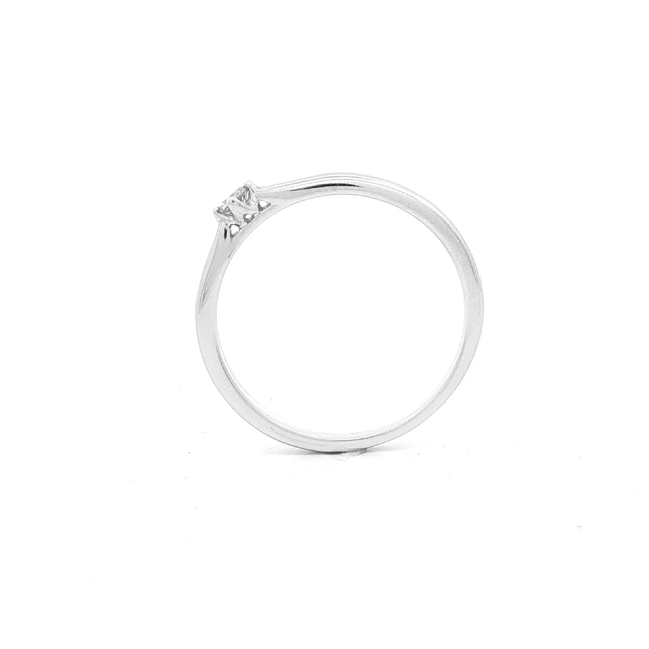 Solitärring Weißgold mit Brillant Solitär