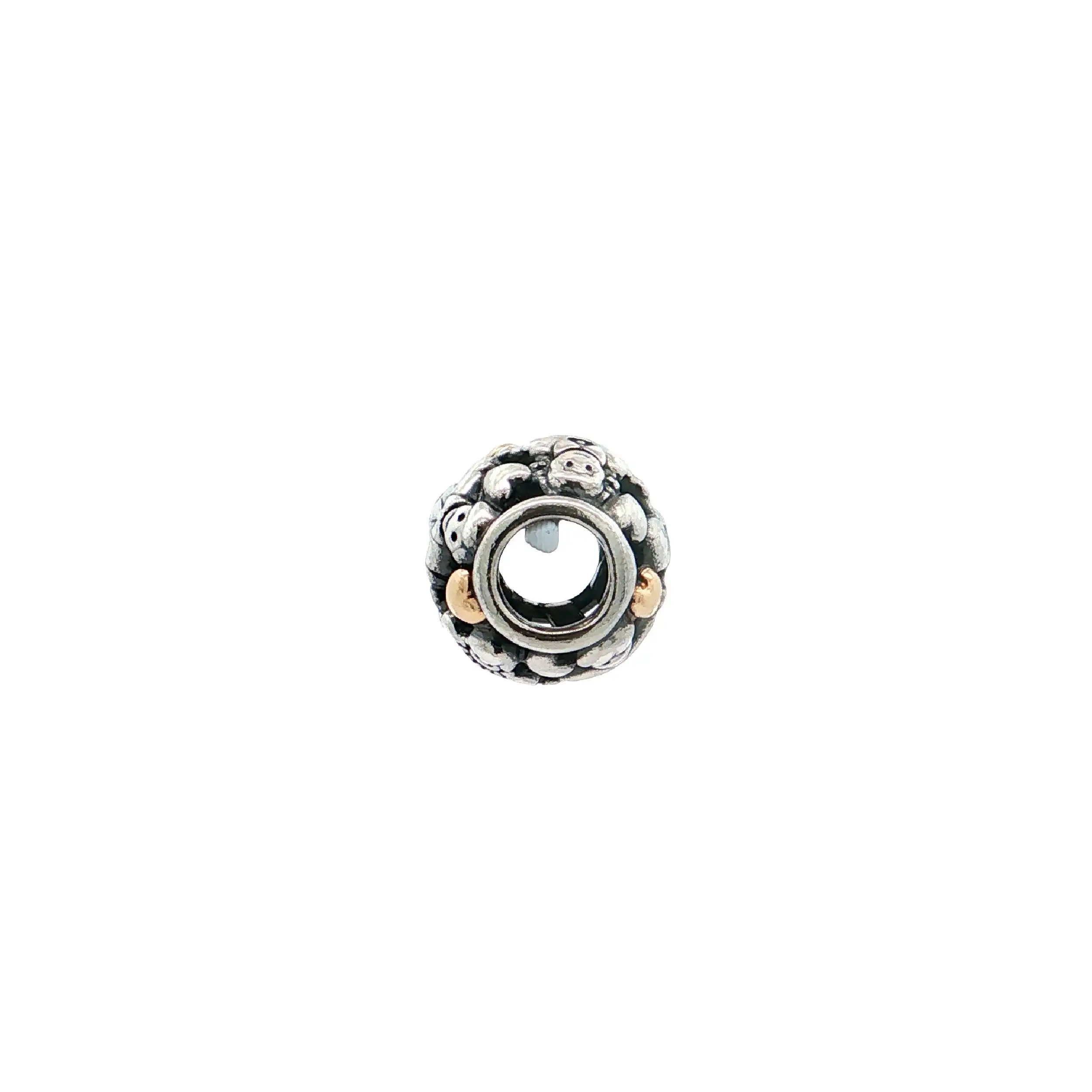 Charm Silber Pandora mit Gold Charm Silber Pandora mit Gold