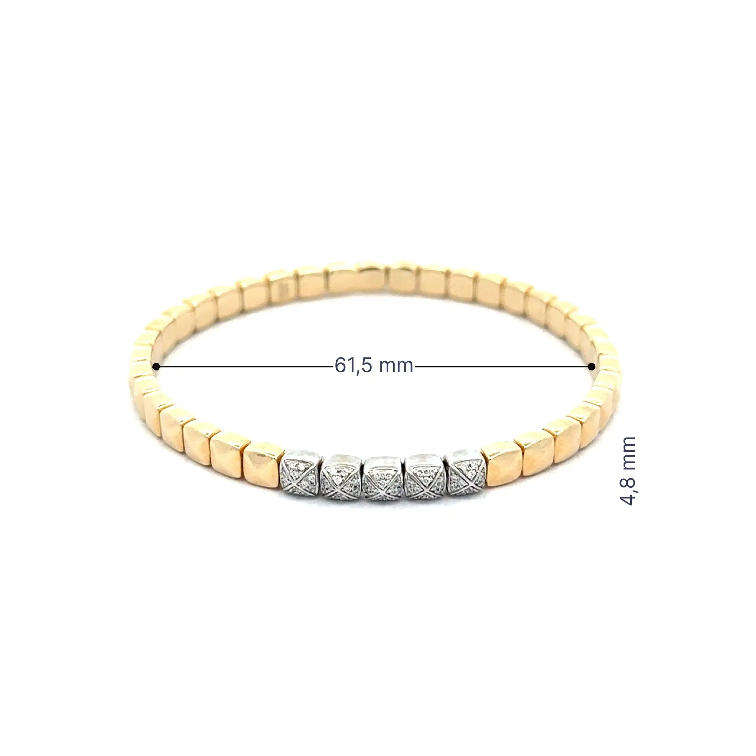 Armreif Bicolor mit Brillanten mit Palladium Armreif Bicolor mit Brillanten mit Palladium