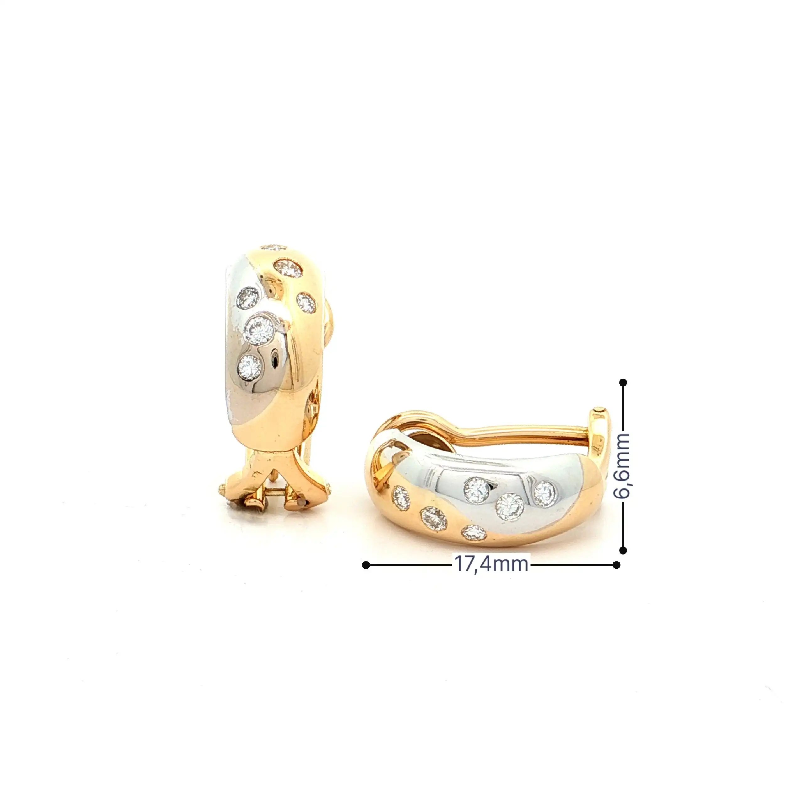 Ohrringe Bicolor mit Brillanten