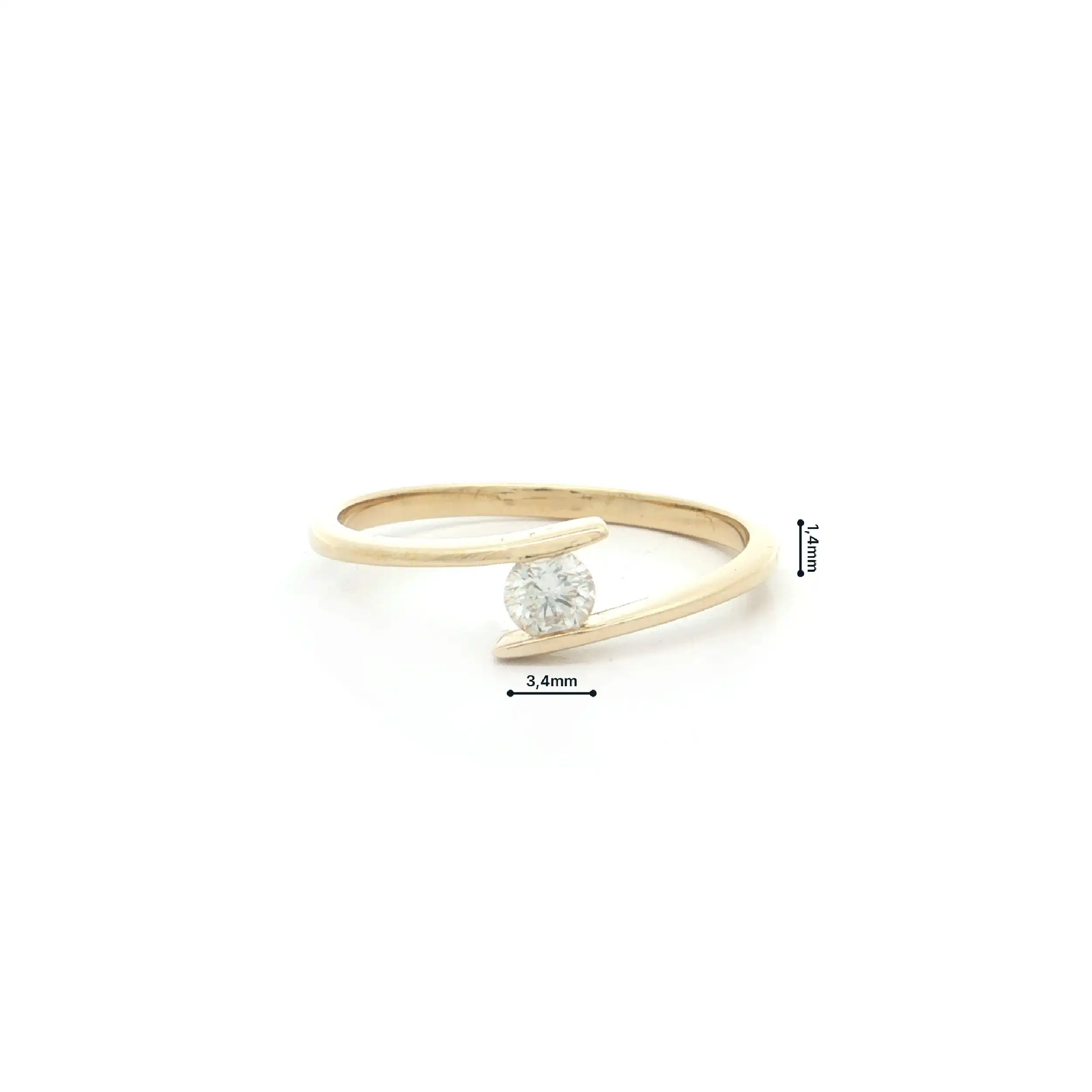 Ring Gelbgold mit Brillant