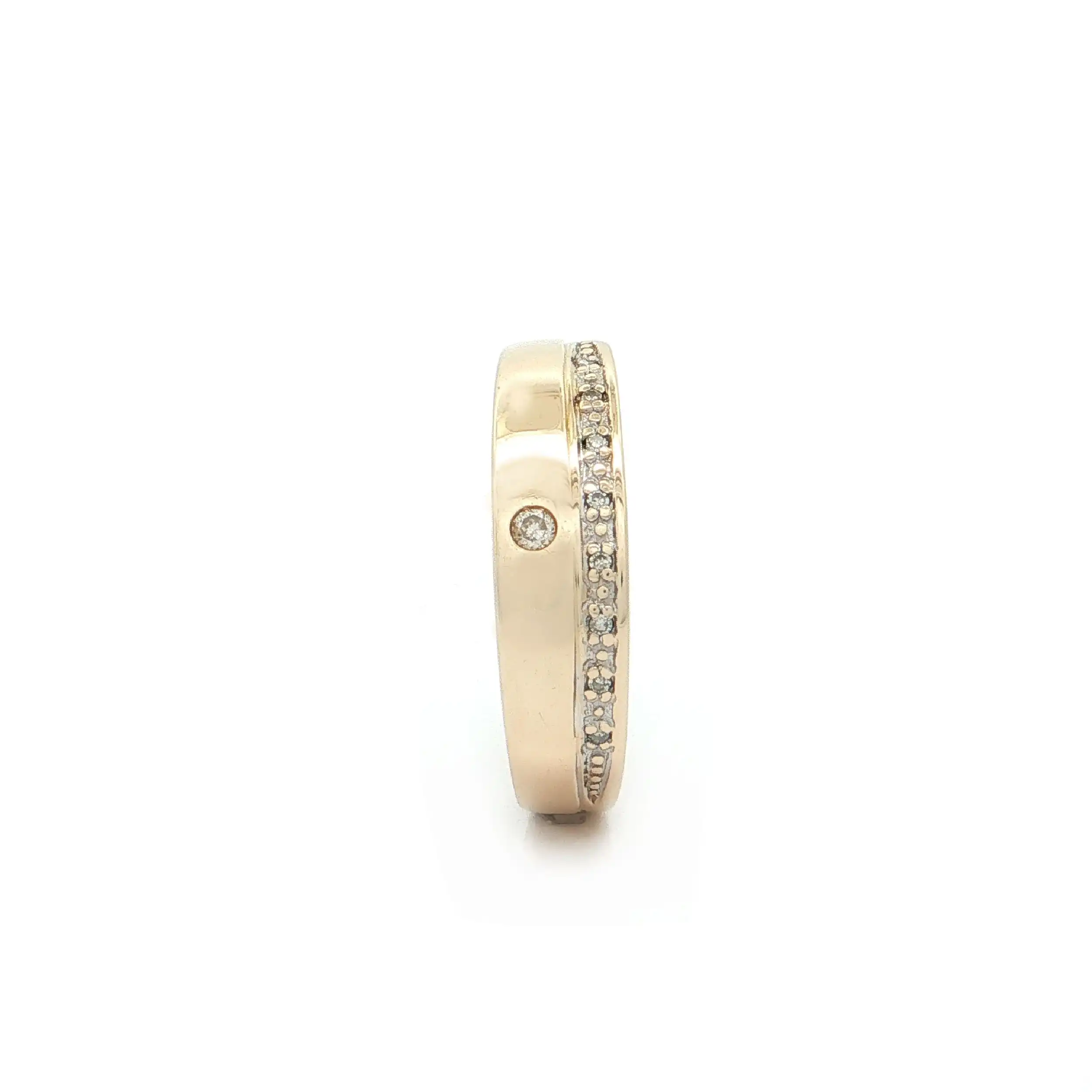 Ring Bicolor mit Brillant und Diamanten