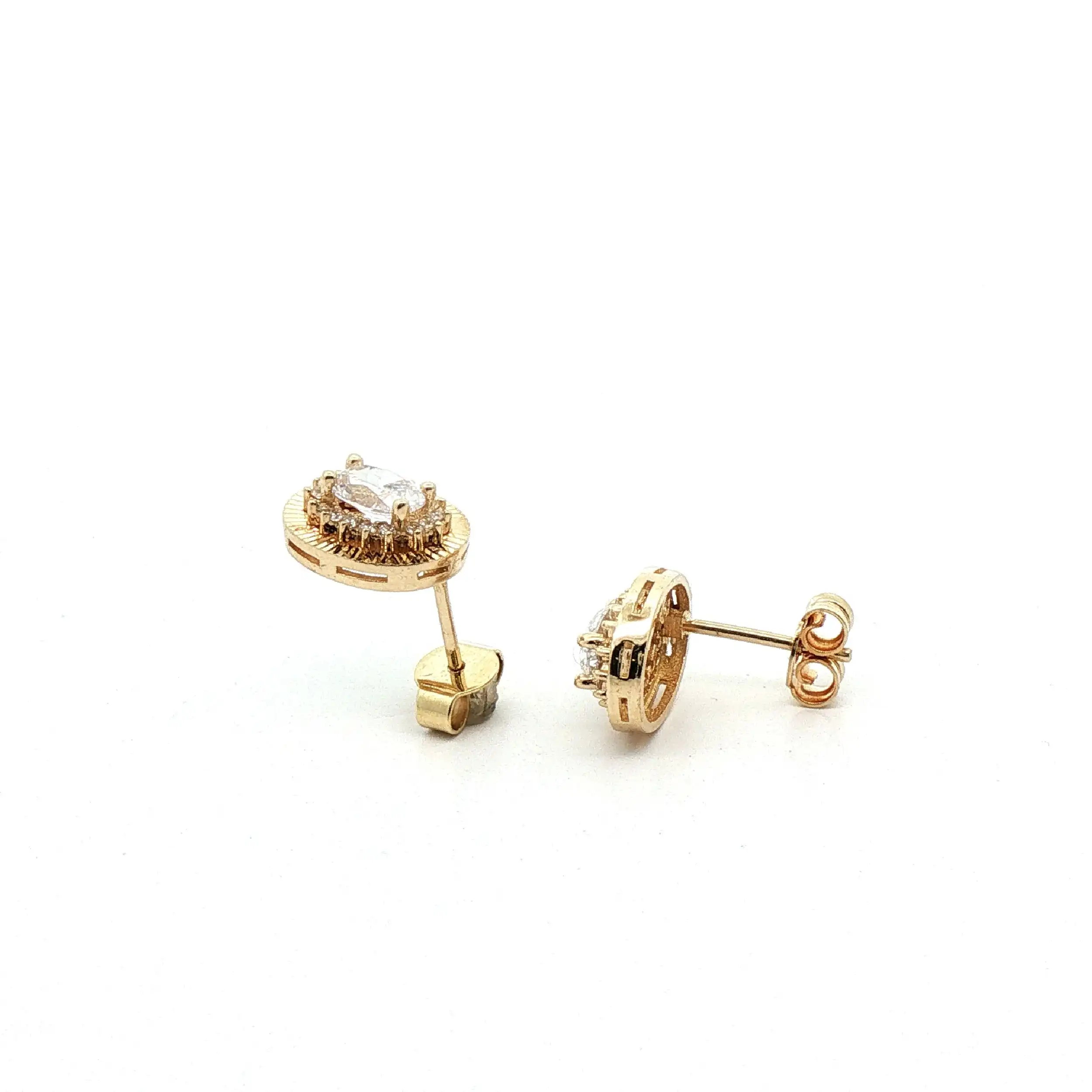 Ohrstecker Gelbgold mit Zirkonia