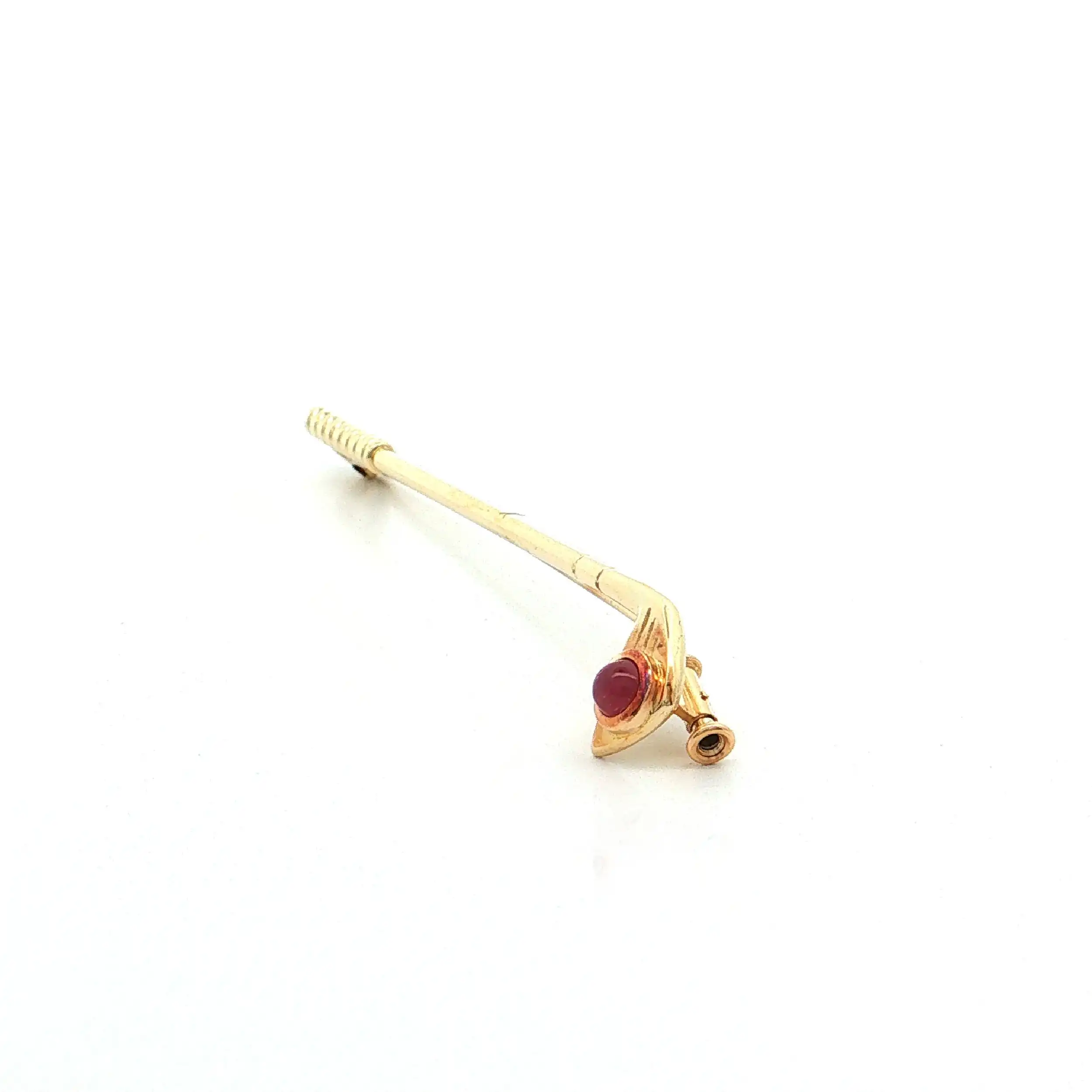 Anstecknadel Gelbgold mit Rubin Cabochon Anstecknadel Gelbgold mit Rubin Cabochon
