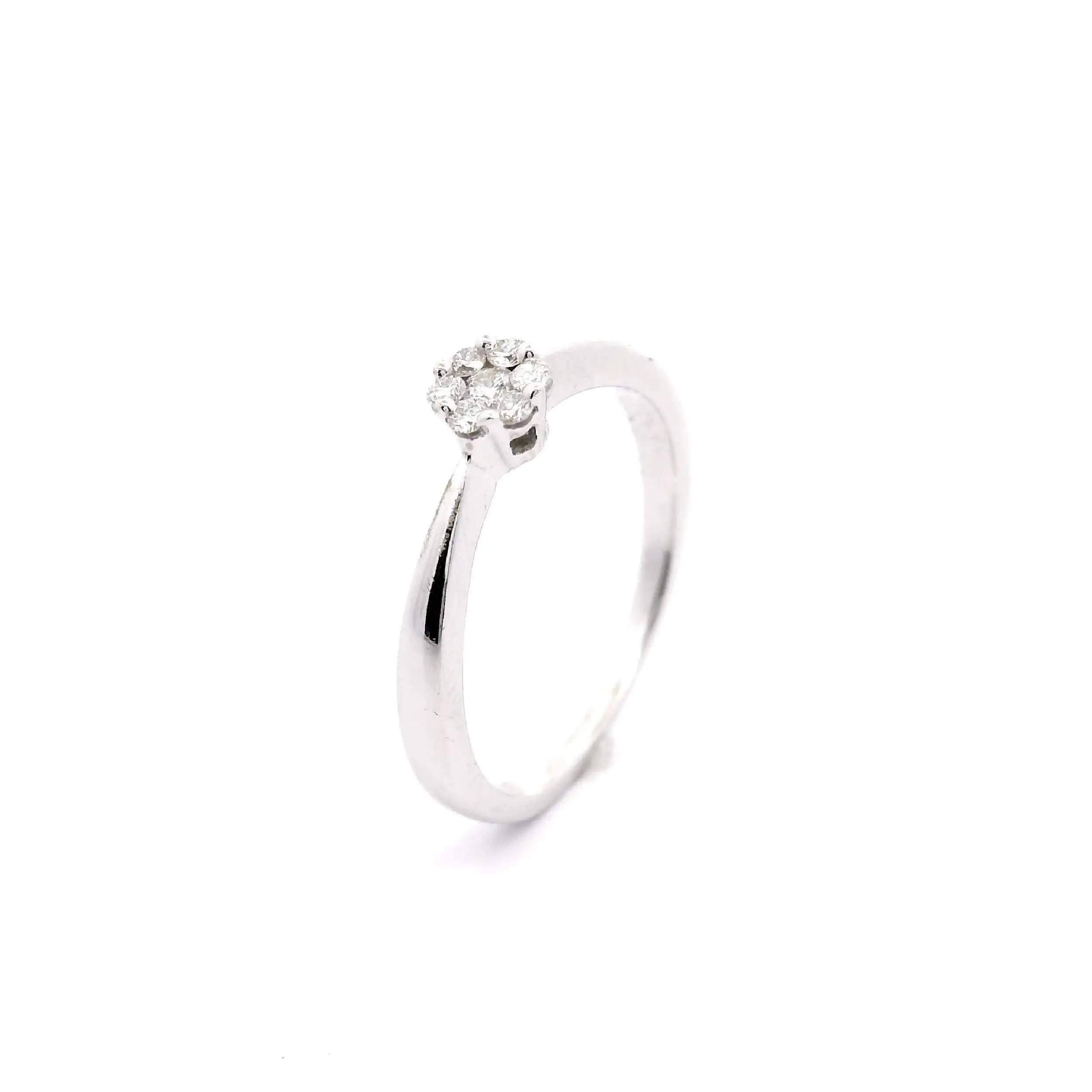Ring Weißgold mit Brillanten Christ , graviert mit 0,12ct W/Si Ring Weißgold mit Brillanten Christ , graviert mit 0,12ct W/Si