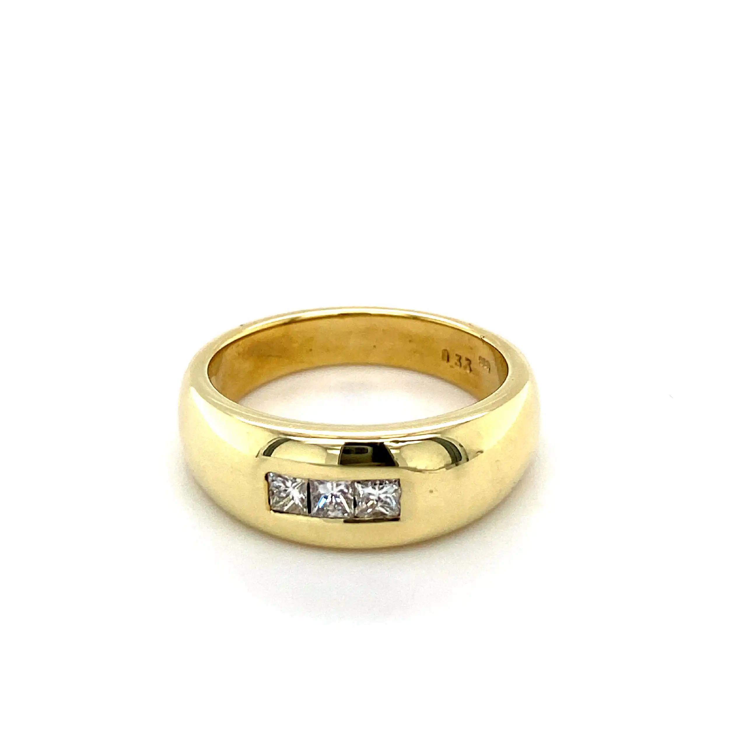 Ring Gelbgold mit Diamanten im Carreeschliff Ring Gelbgold mit Diamanten im Carreeschliff