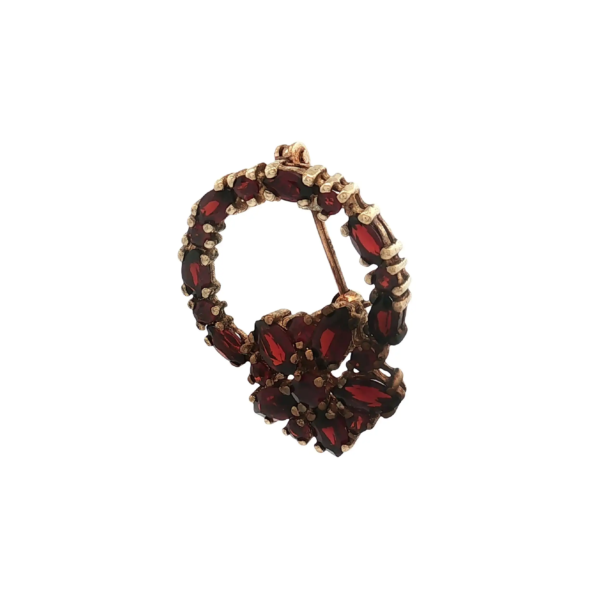 Brosche / Nadel Gelbgold mit Granat Brosche / Nadel Gelbgold mit Granat