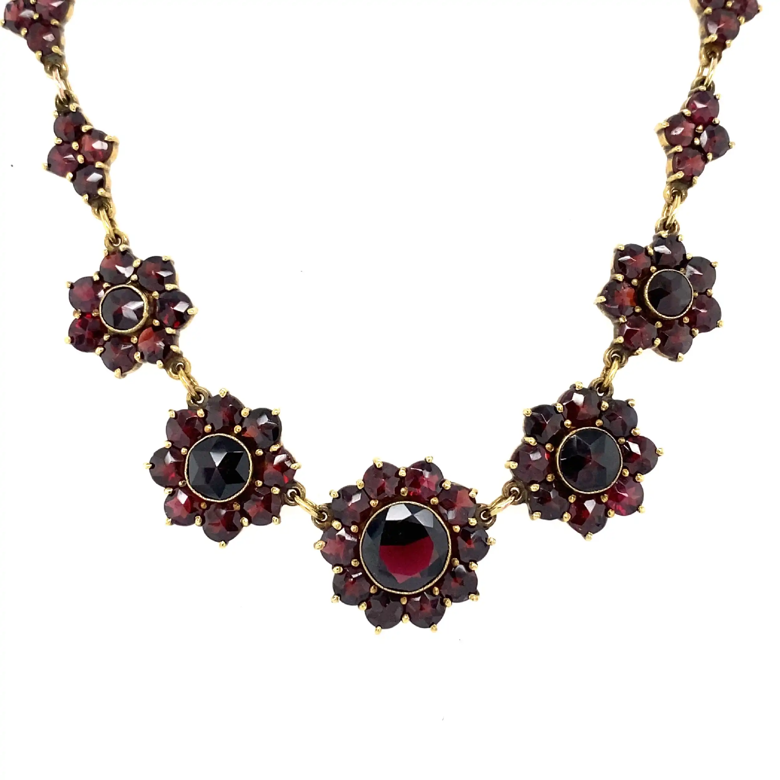 Collier Gelbgold mit Granat