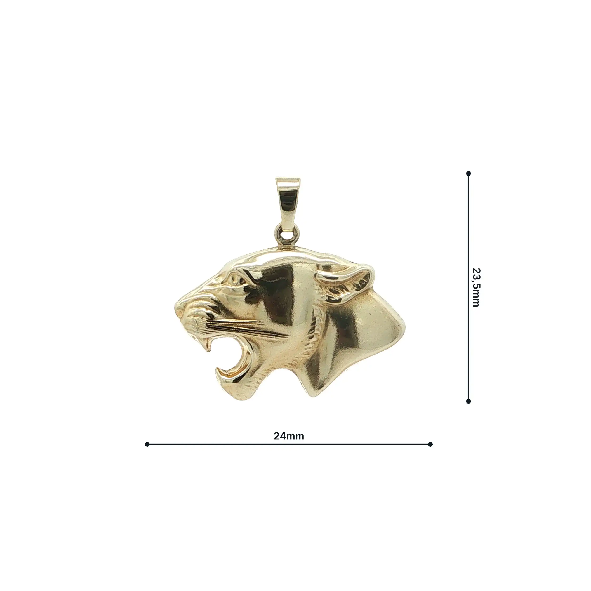 Anhänger Gelbgold Pantherkopf hohl