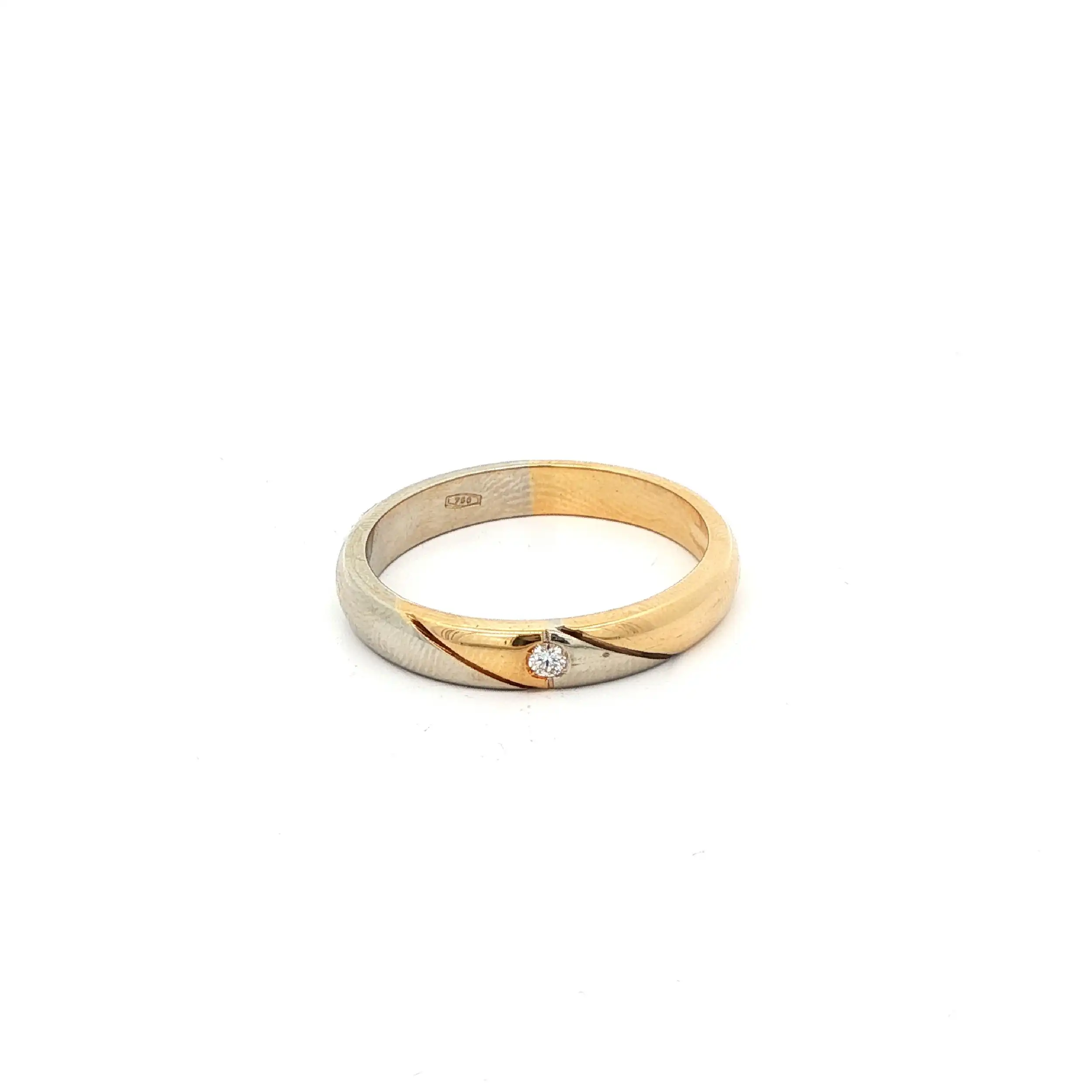Ring Bicolor mit Brillant Solitär
