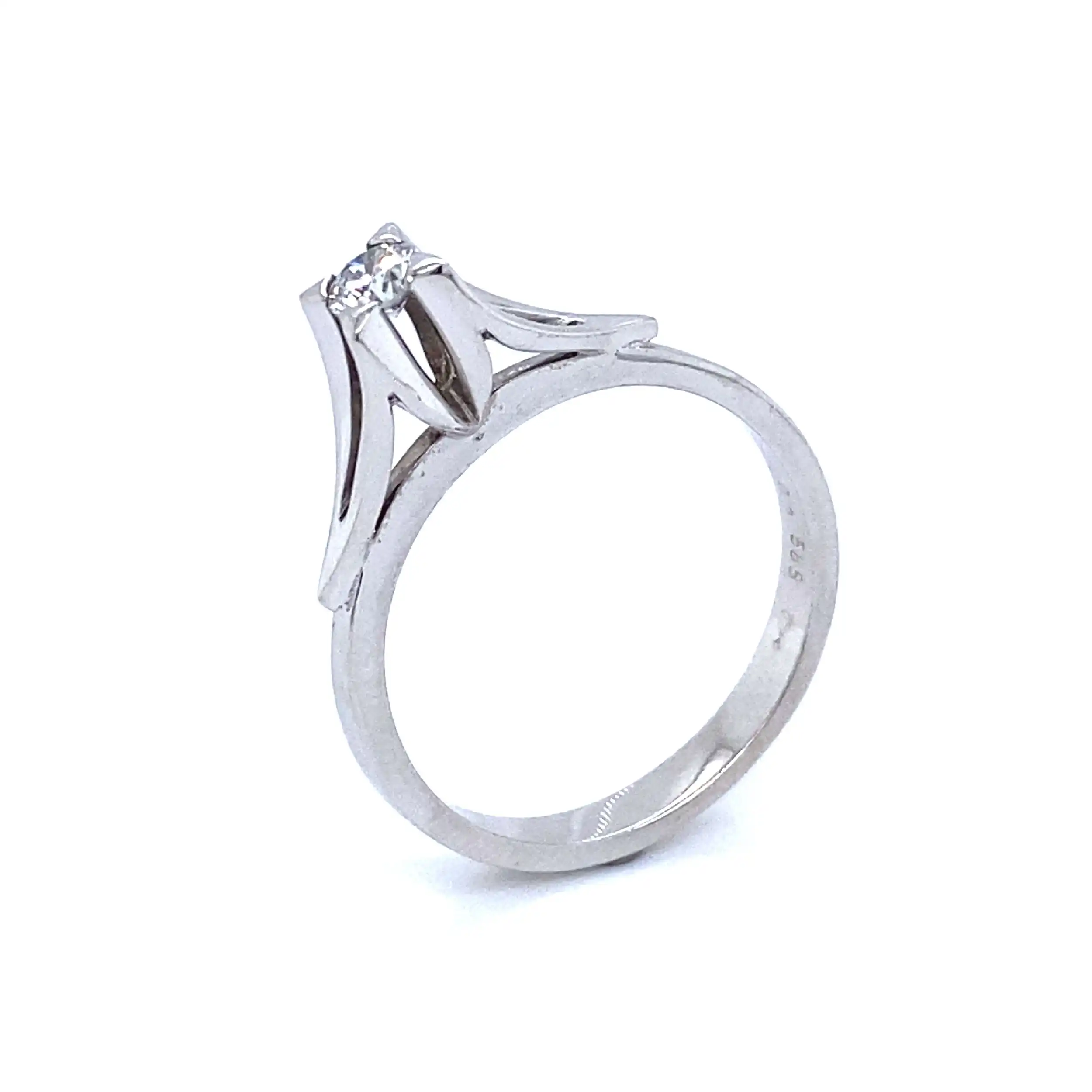 Ring Weißgold mit Solitär Brillant Ring Weißgold mit Solitär Brillant