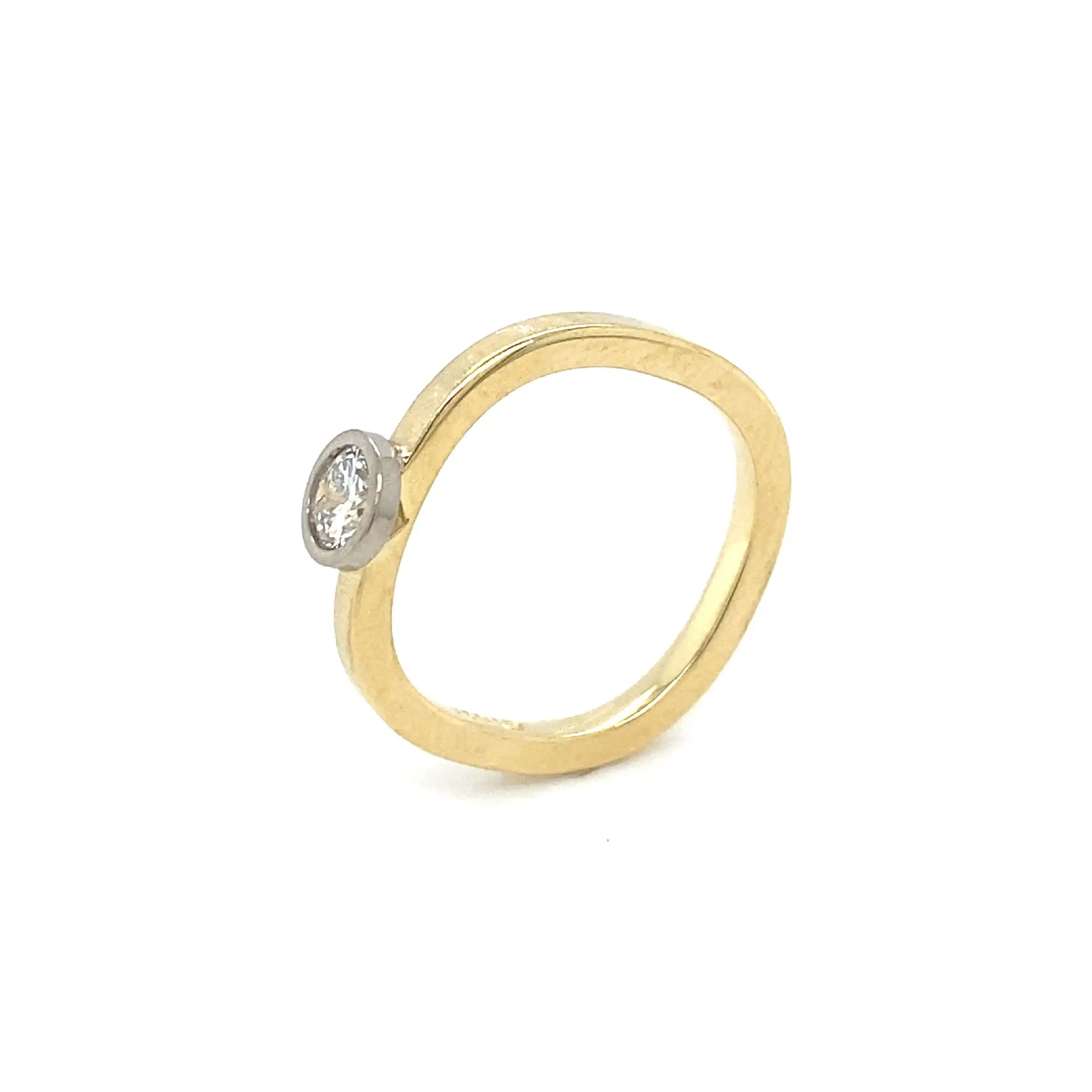 Ring Bicolor mit Brillant