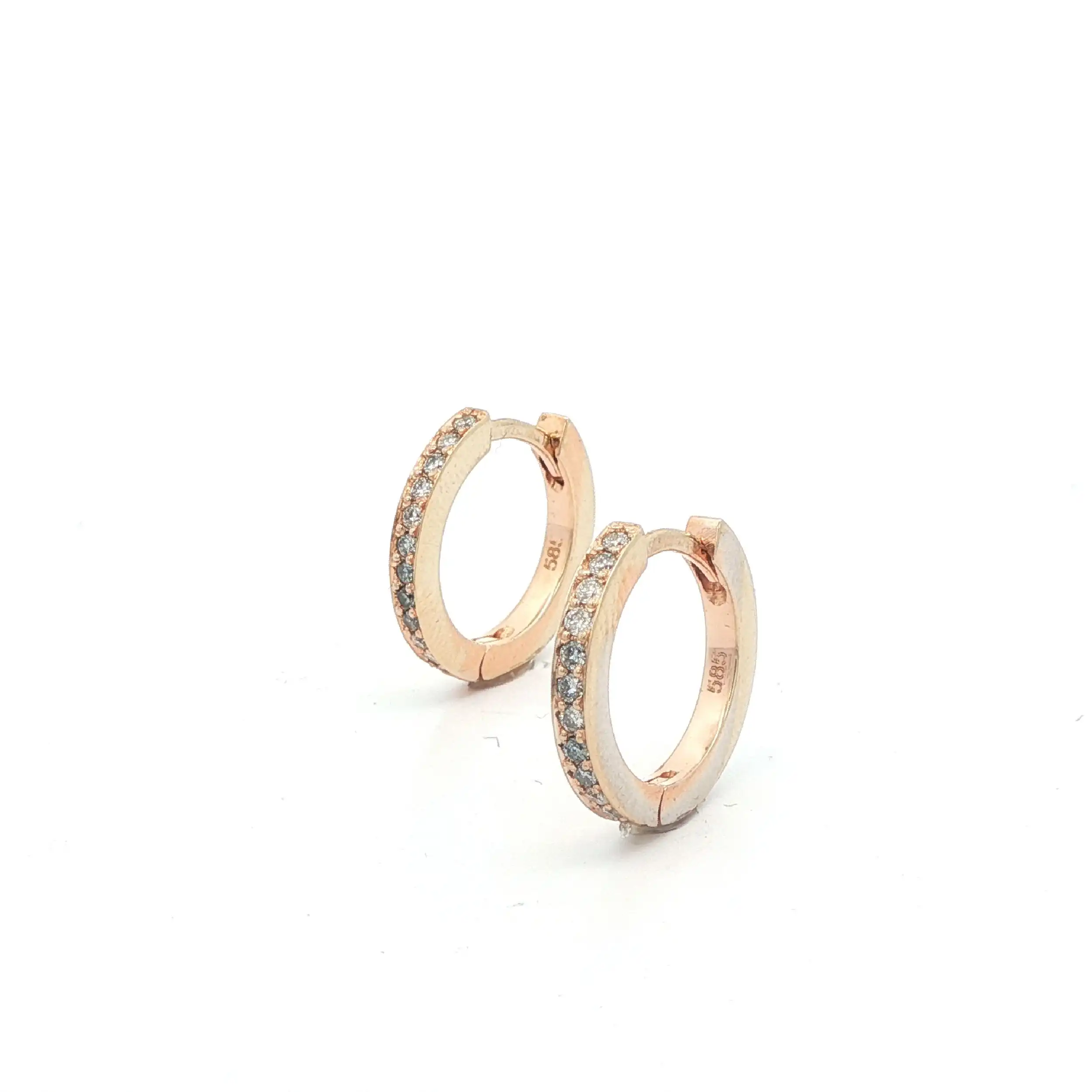 Creolen Gelbgold mit Brillanten