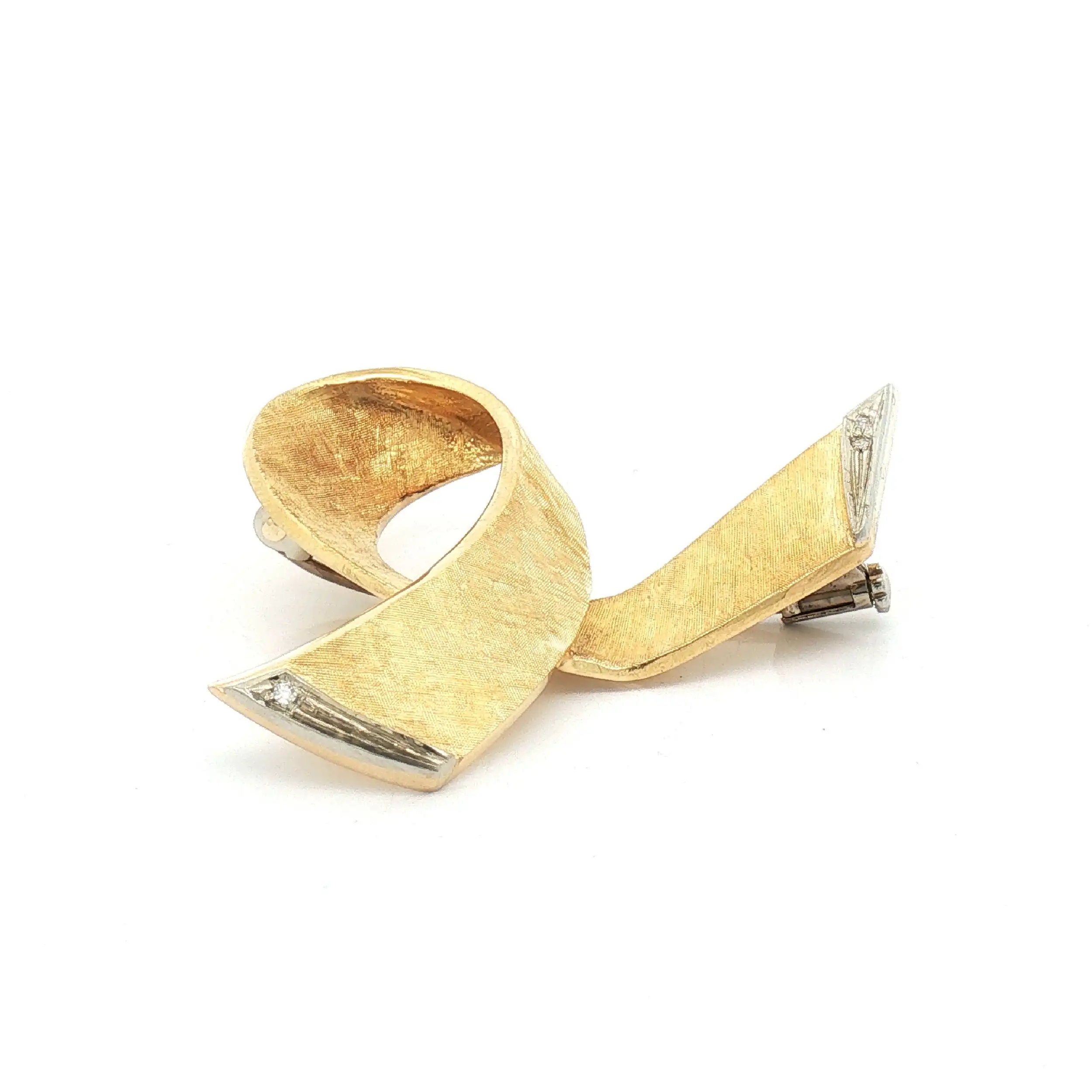 Brosche Gelbgold mit Brillanten Brosche Gelbgold mit Brillanten