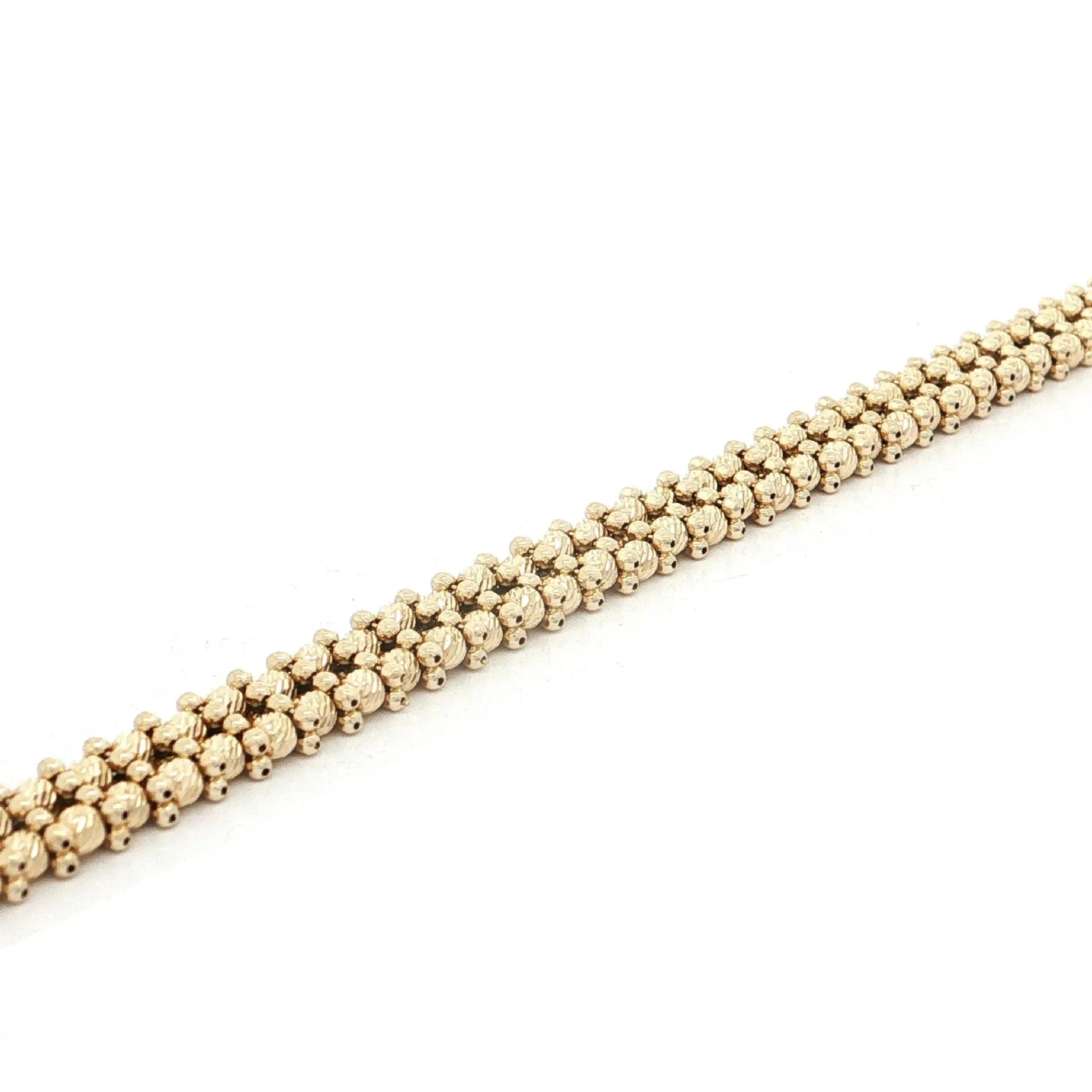 Armband Gelbgold mit Kügelchen diamantiert