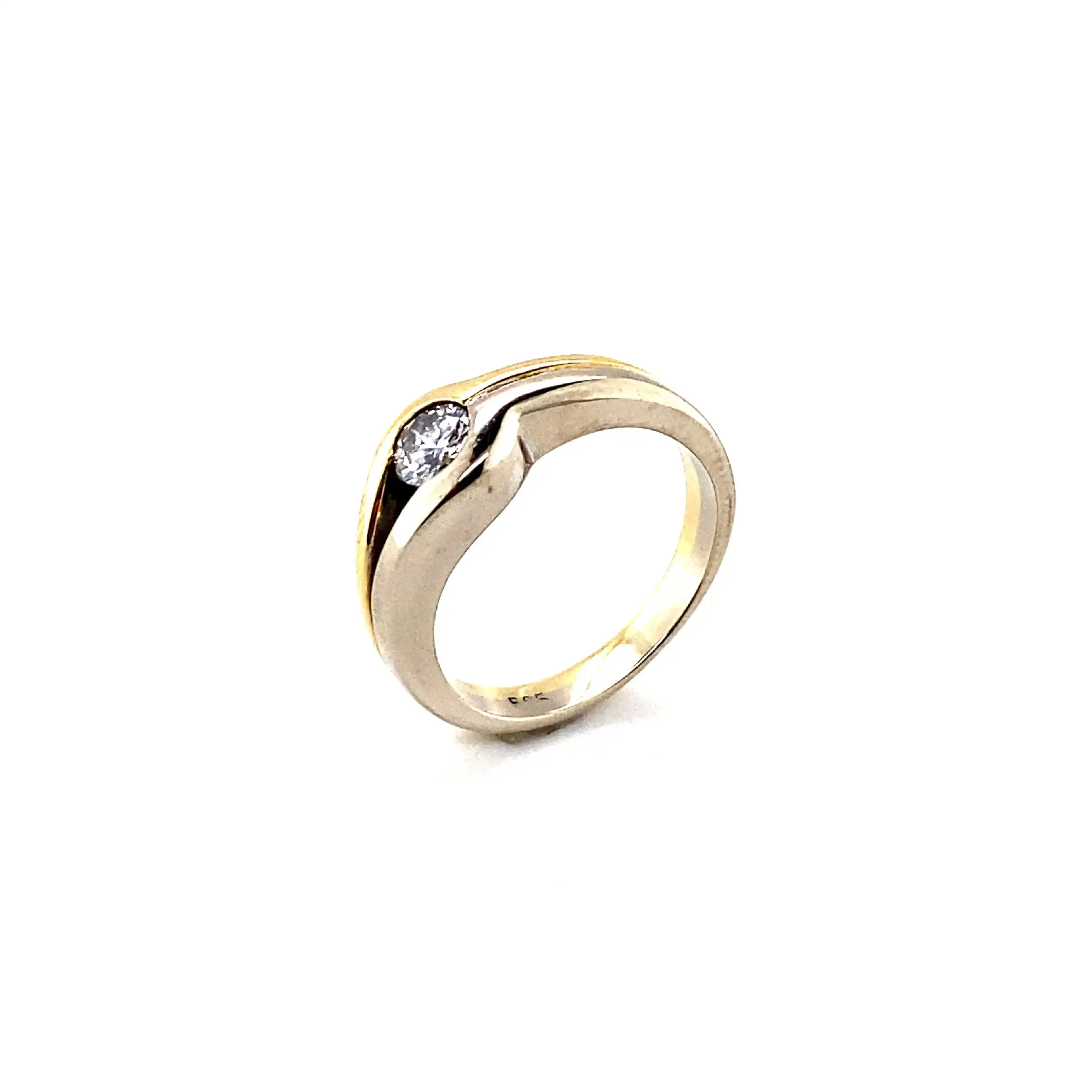 Ring Bicolor mit Brillant Ring Bicolor mit Brillant