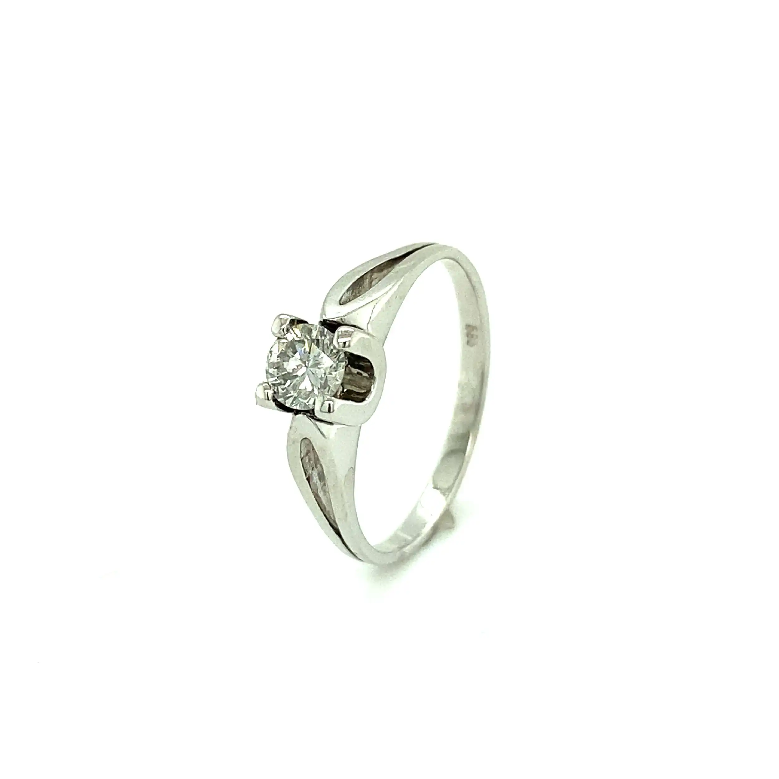 Ring Weißgold mit Brillant Solitär