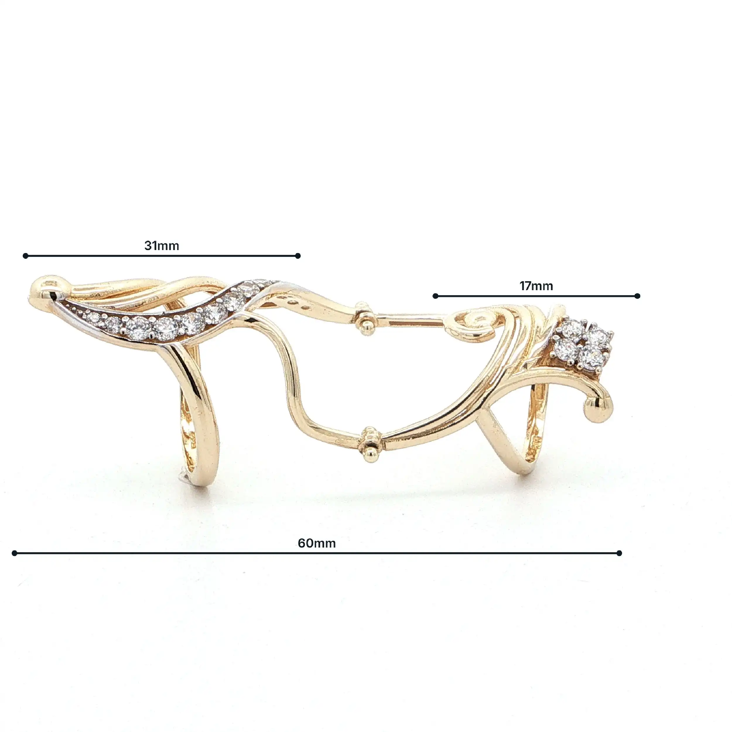 Ring Gelbgold mit Gelenk & Zirkonia