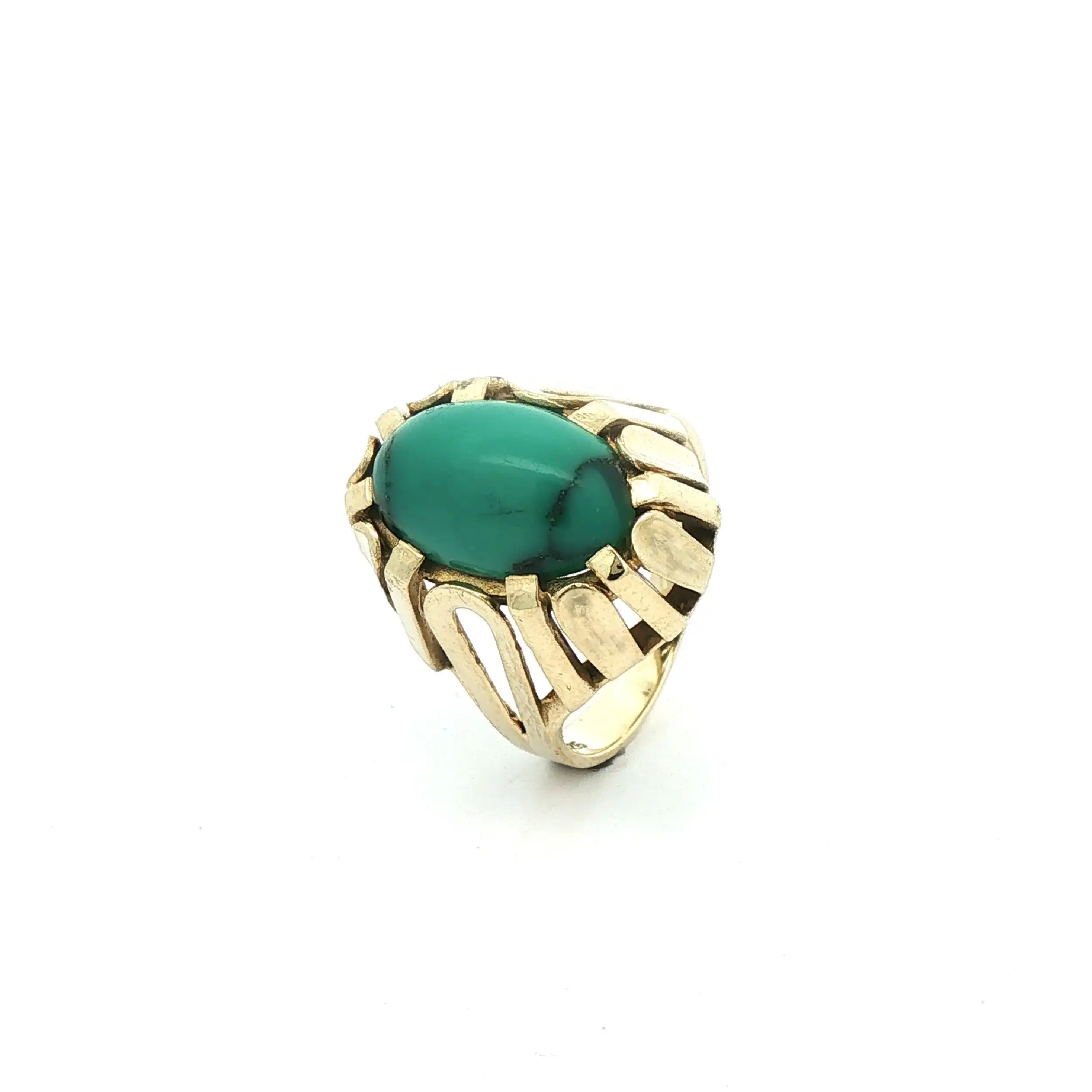 Ring Gelbgold mit Türkis Cabochon Ring Gelbgold mit Türkis Cabochon