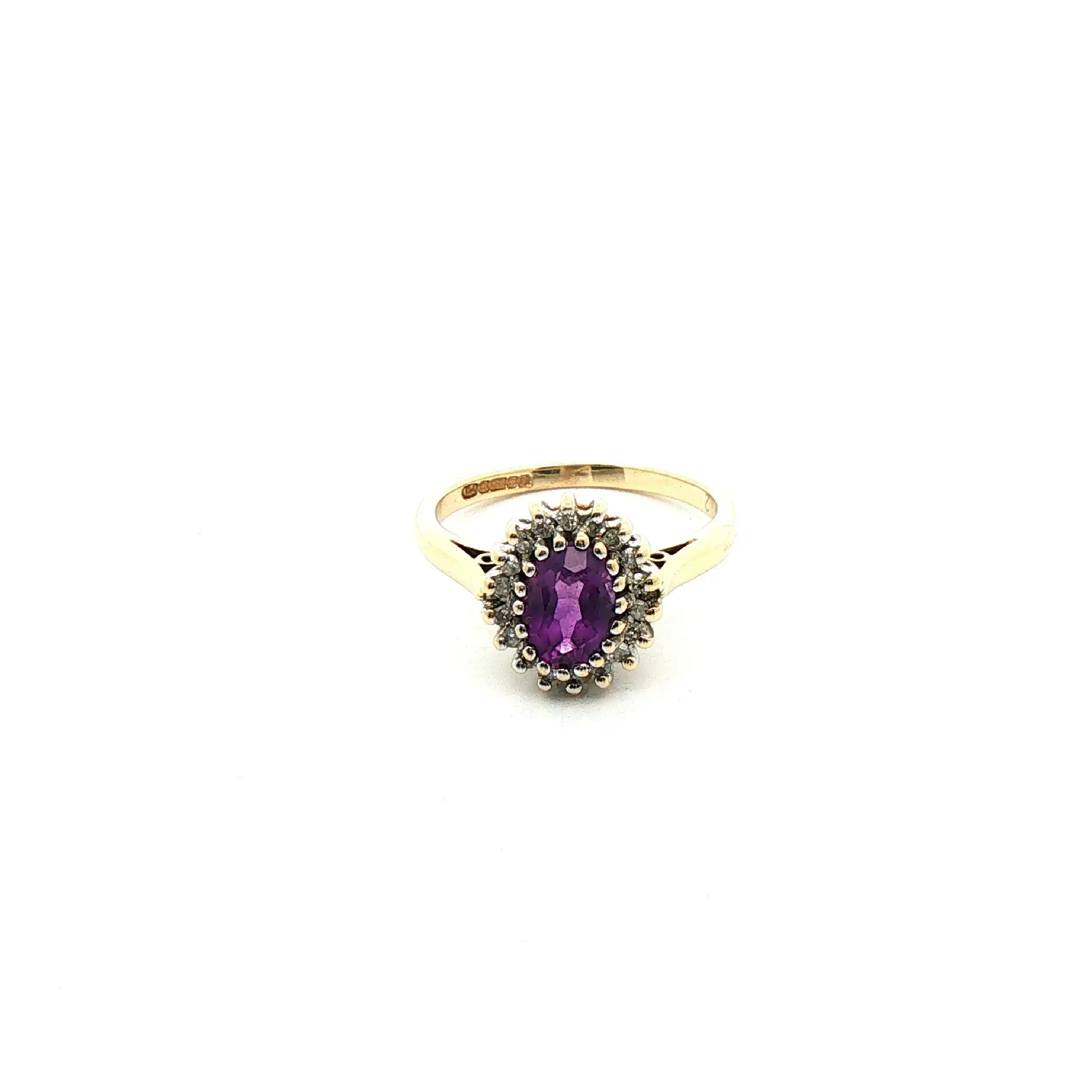 Ring Bicolor mit Diamanten und Amethyst