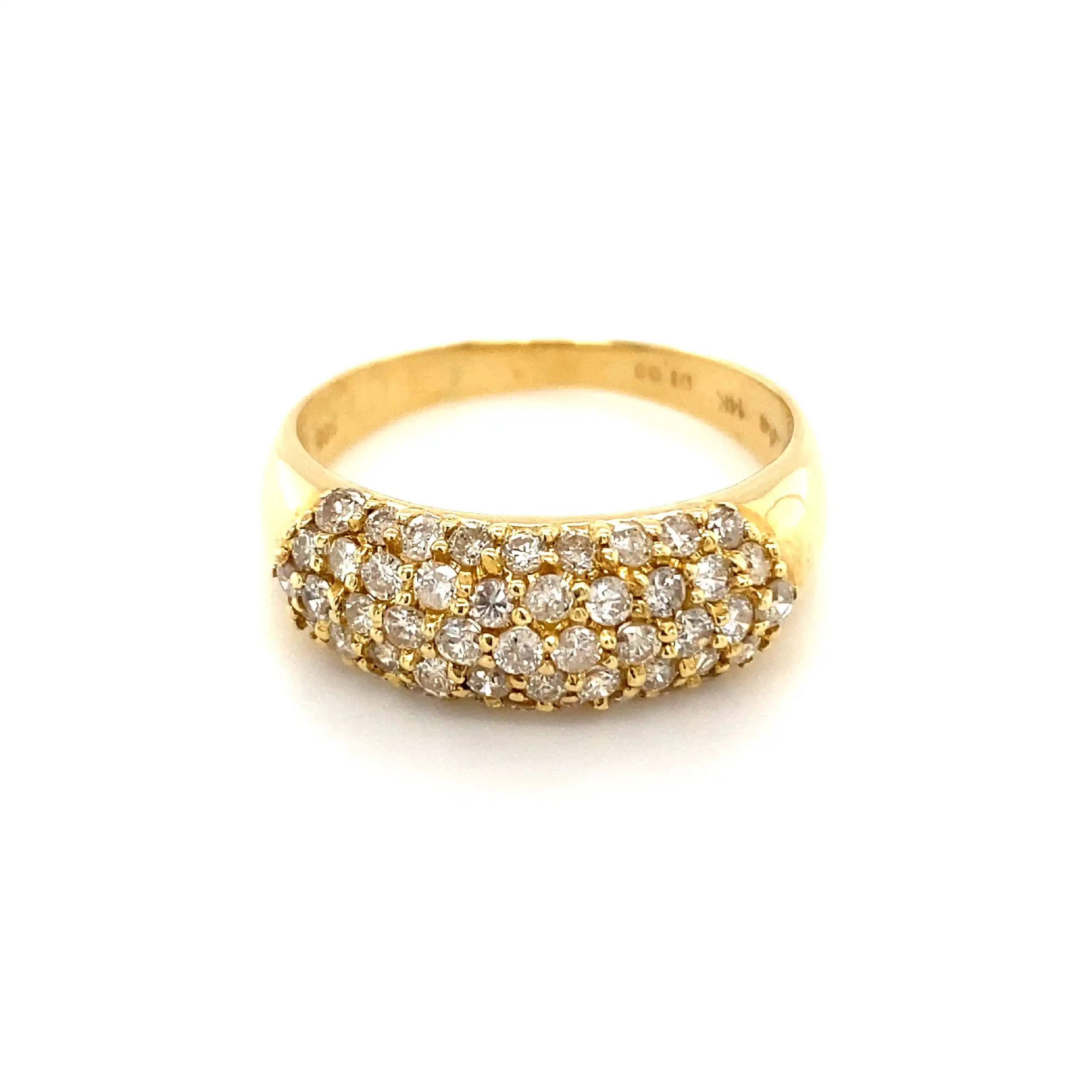 Ring Gelbgold mit Brillanten, graviert mit 1,00ct.