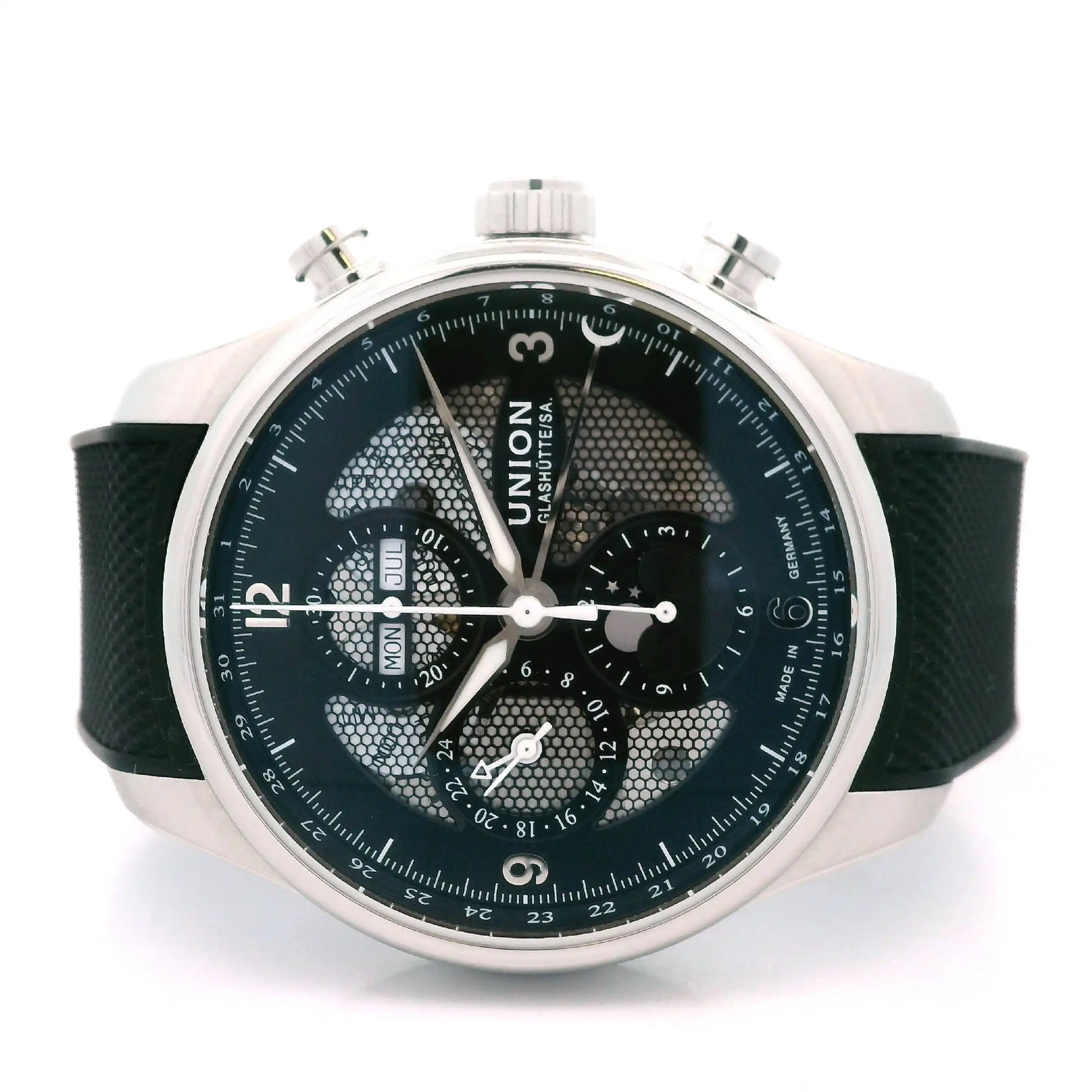 Herrenuhr Union Glashütte/SA. mit Kautschukband im Fullset