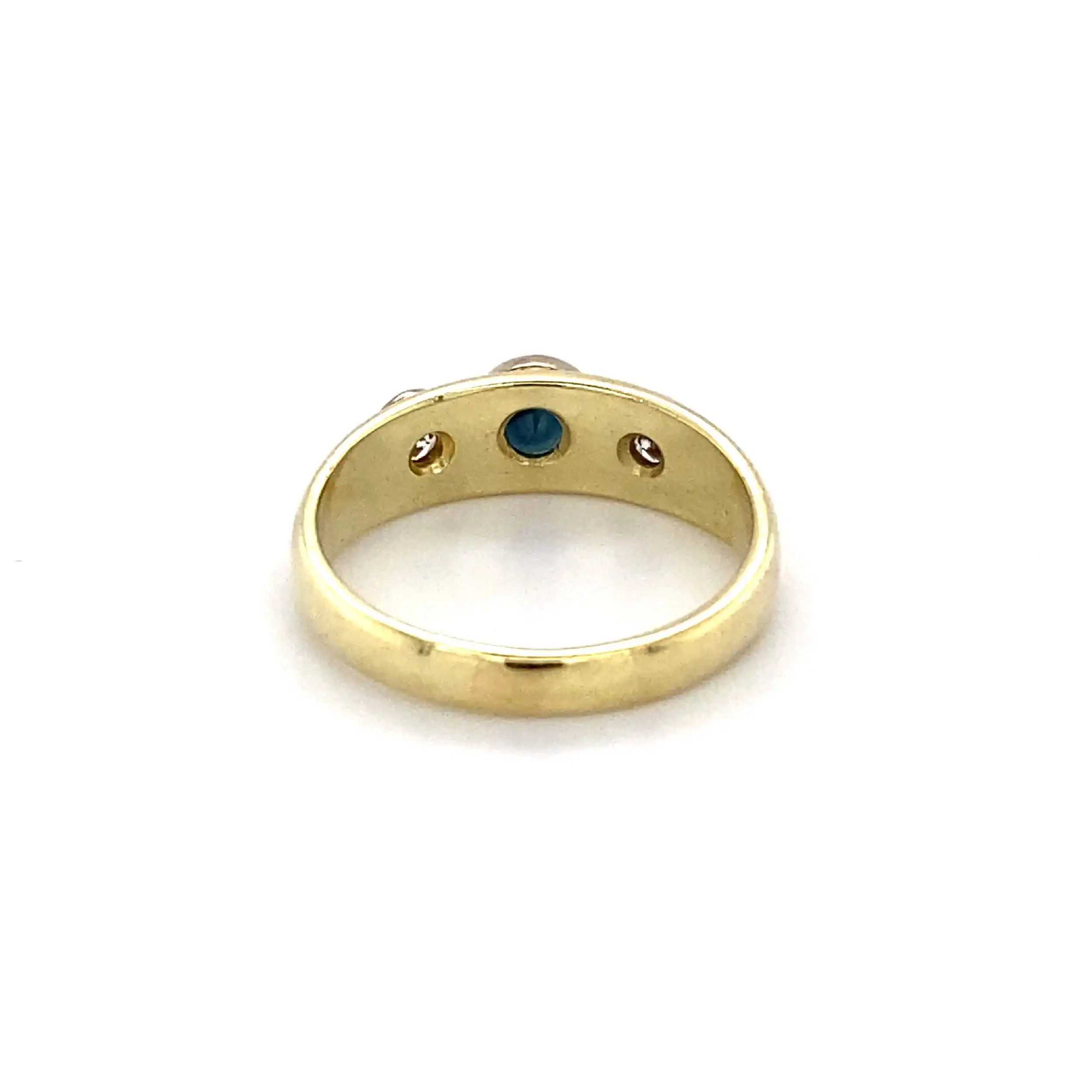 Ring Gelbgold mit Saphir und Brillanten Ring Gelbgold mit Saphir und Brillanten