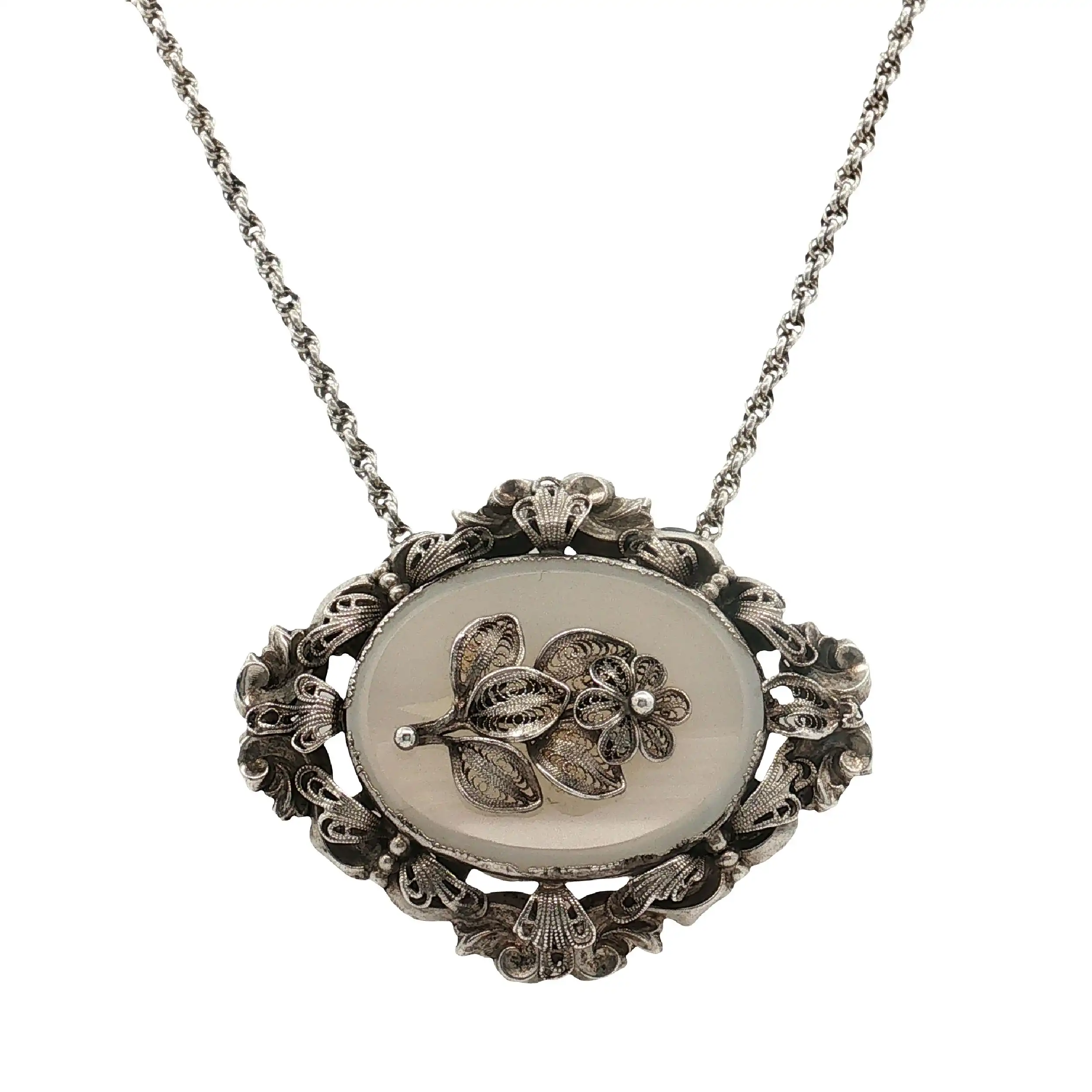 Kette mit Anhänger Silber Trachtenschmuck Kette mit Anhänger Silber Trachtenschmuck