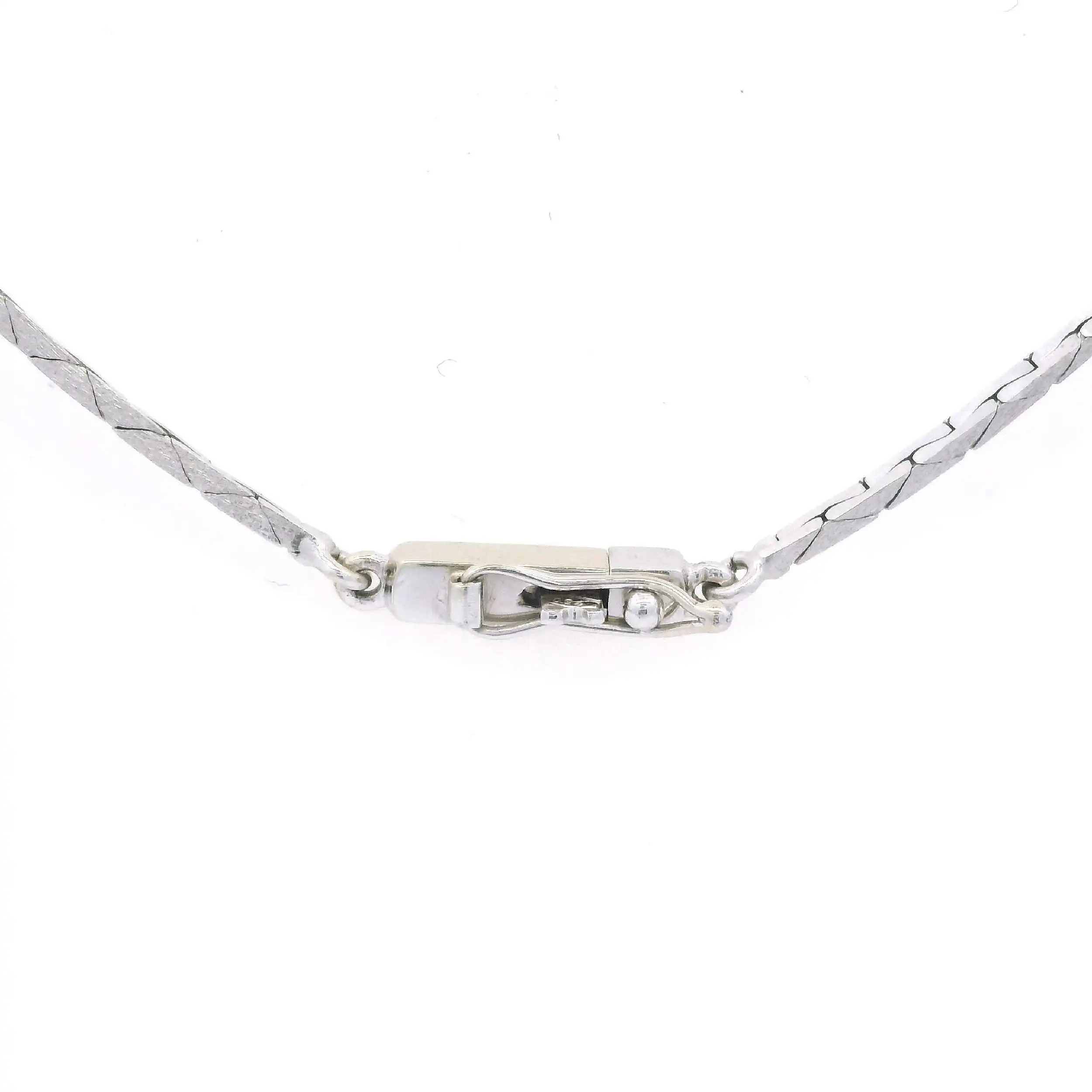 Collier Weißgold mit Saphir und Brillanten, mit EPL Expertise Collier Weißgold mit Saphir und Brillanten, mit EPL Expertise
