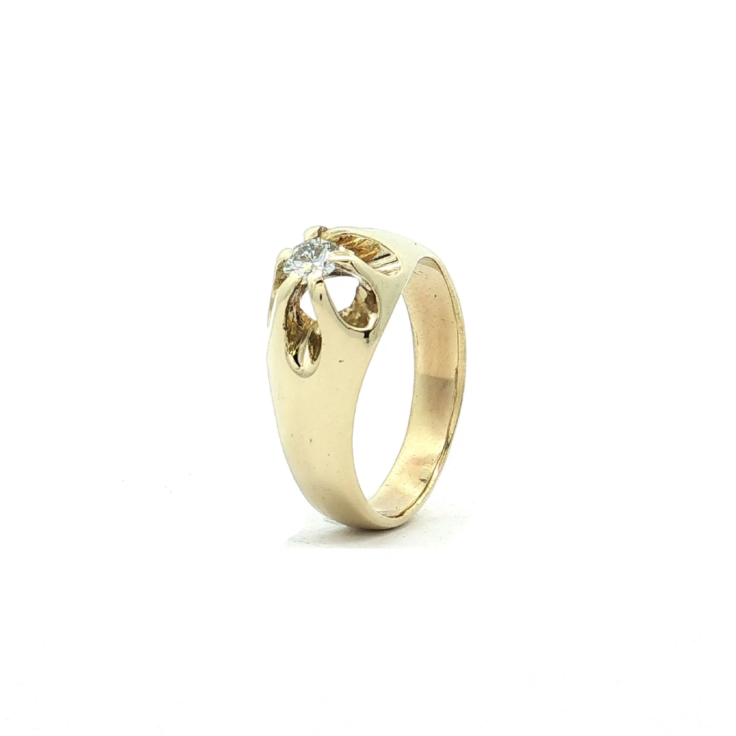 Ring Gelbgold mit Solitär Brillant