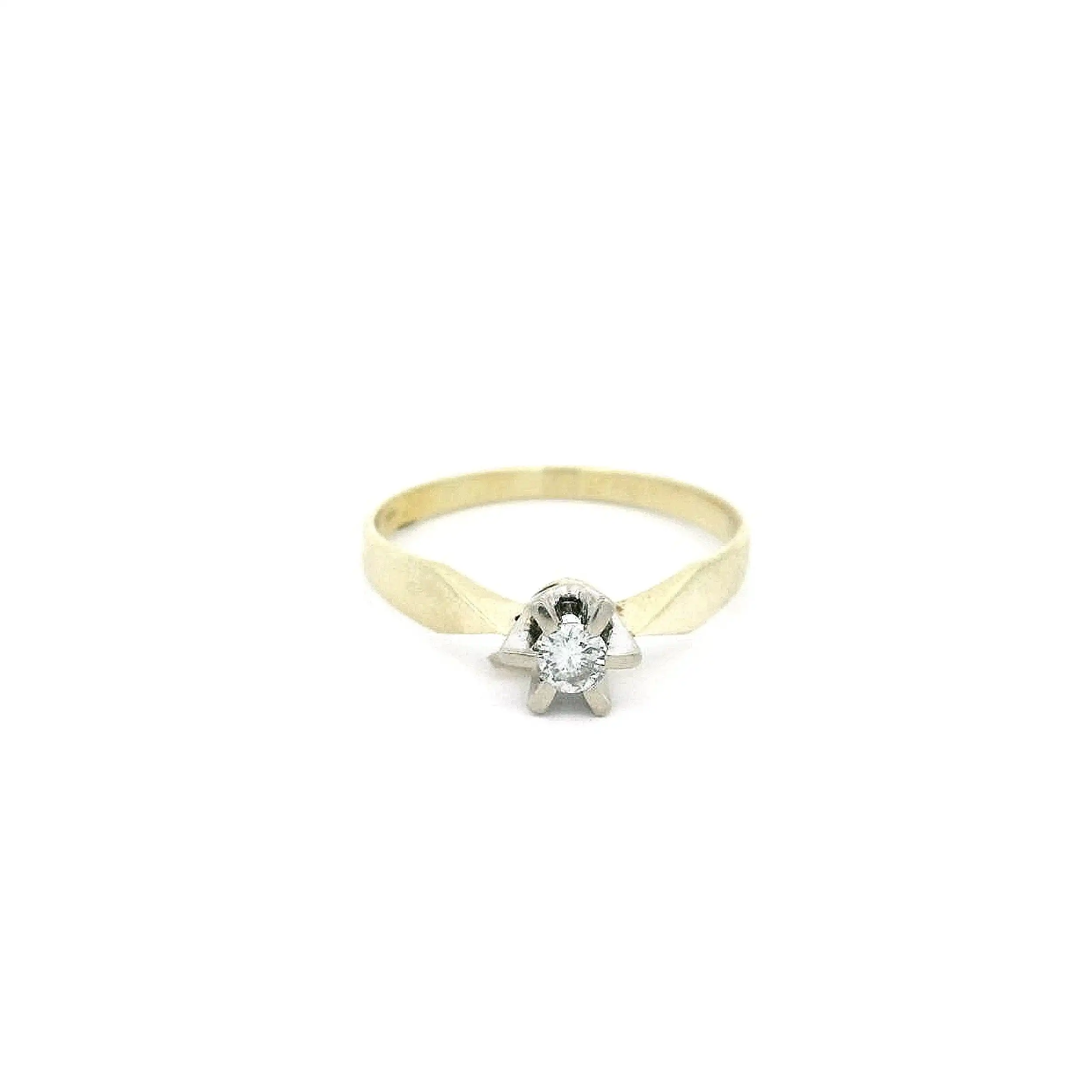 Ring Bicolor mit Brillant Solitär Ring Bicolor mit Brillant Solitär