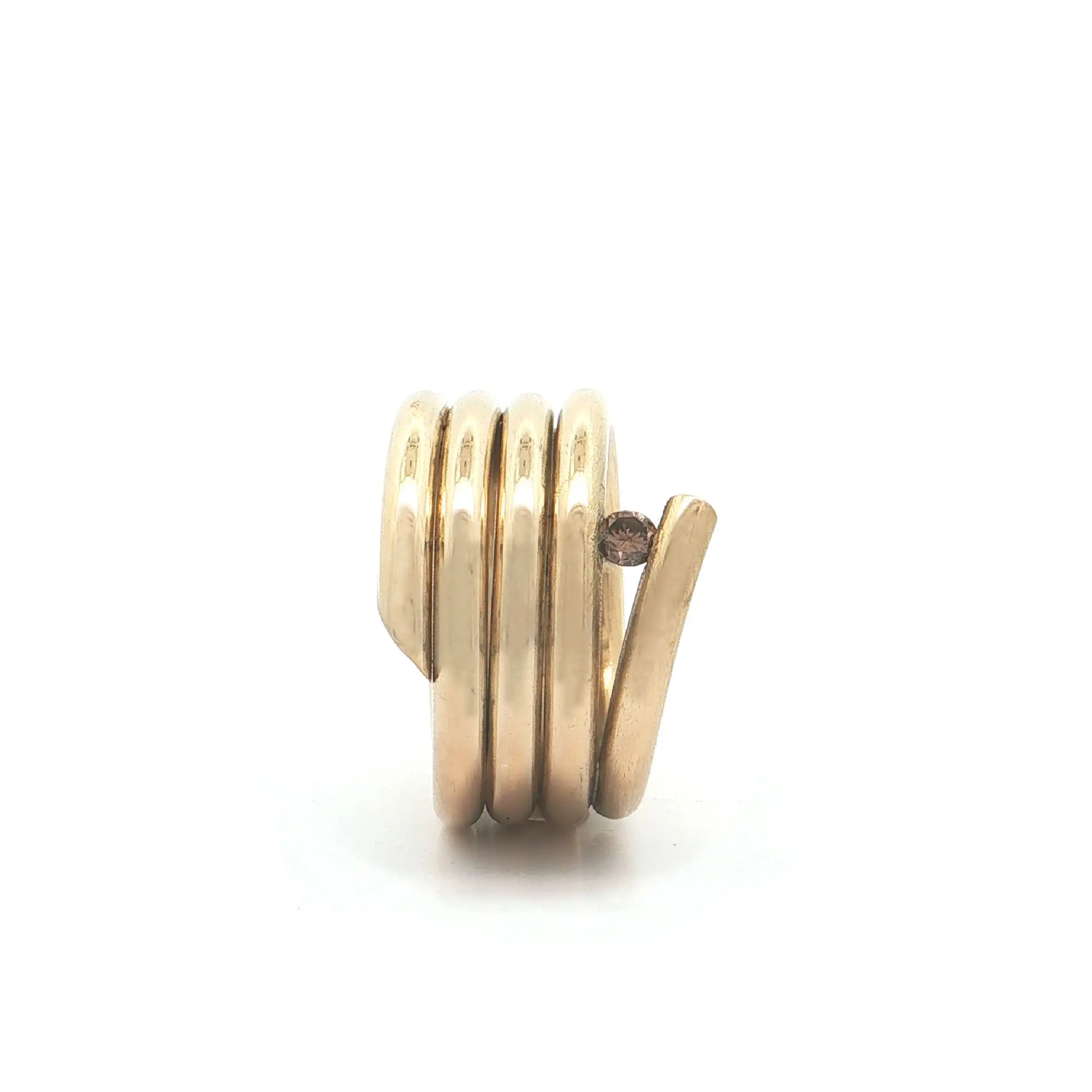 Ring Silber vergoldet mit Brillant Ring Silber vergoldet mit Brillant