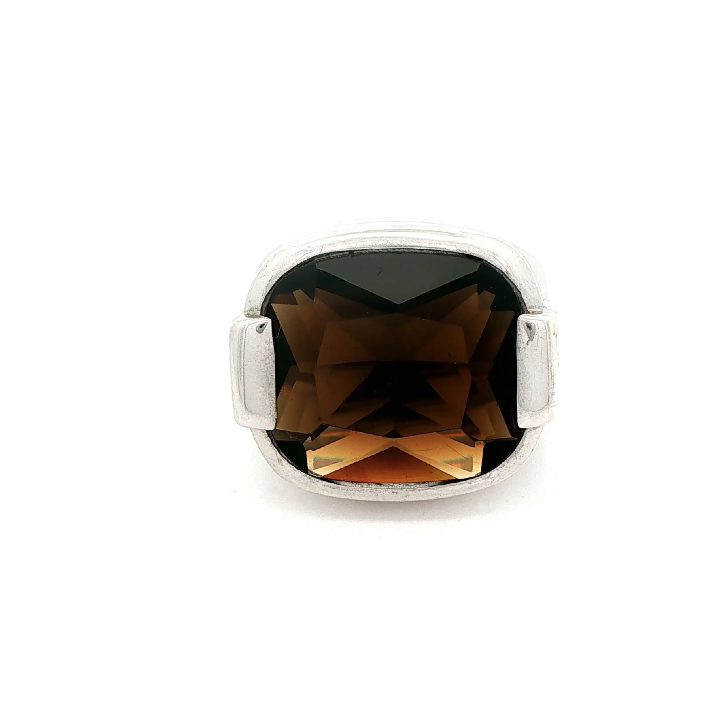 Ring Silber mit braunem Farbstein