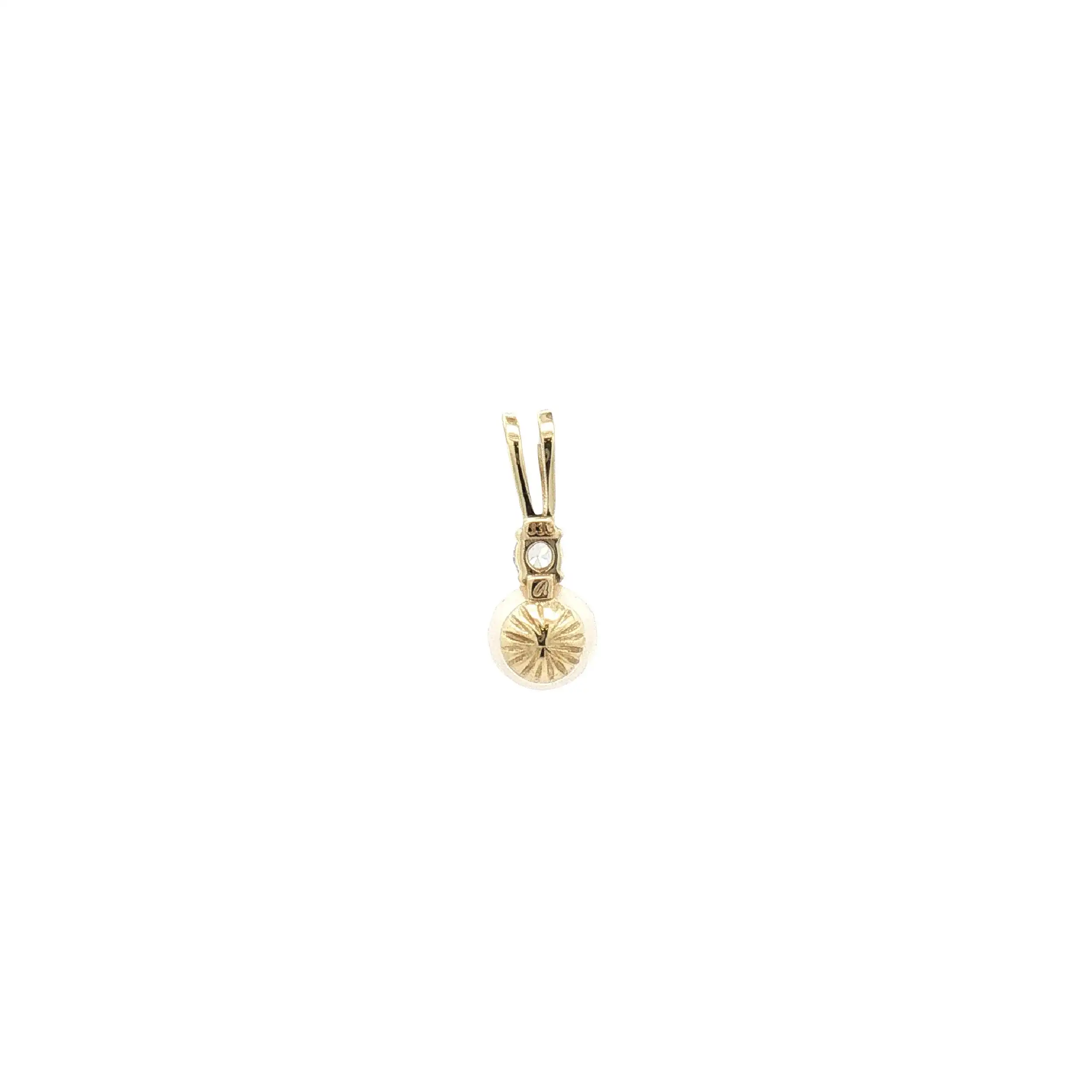Anhänger Gelbgold mit Perle und Zirkonia Anhänger Gelbgold mit Perle und Zirkonia